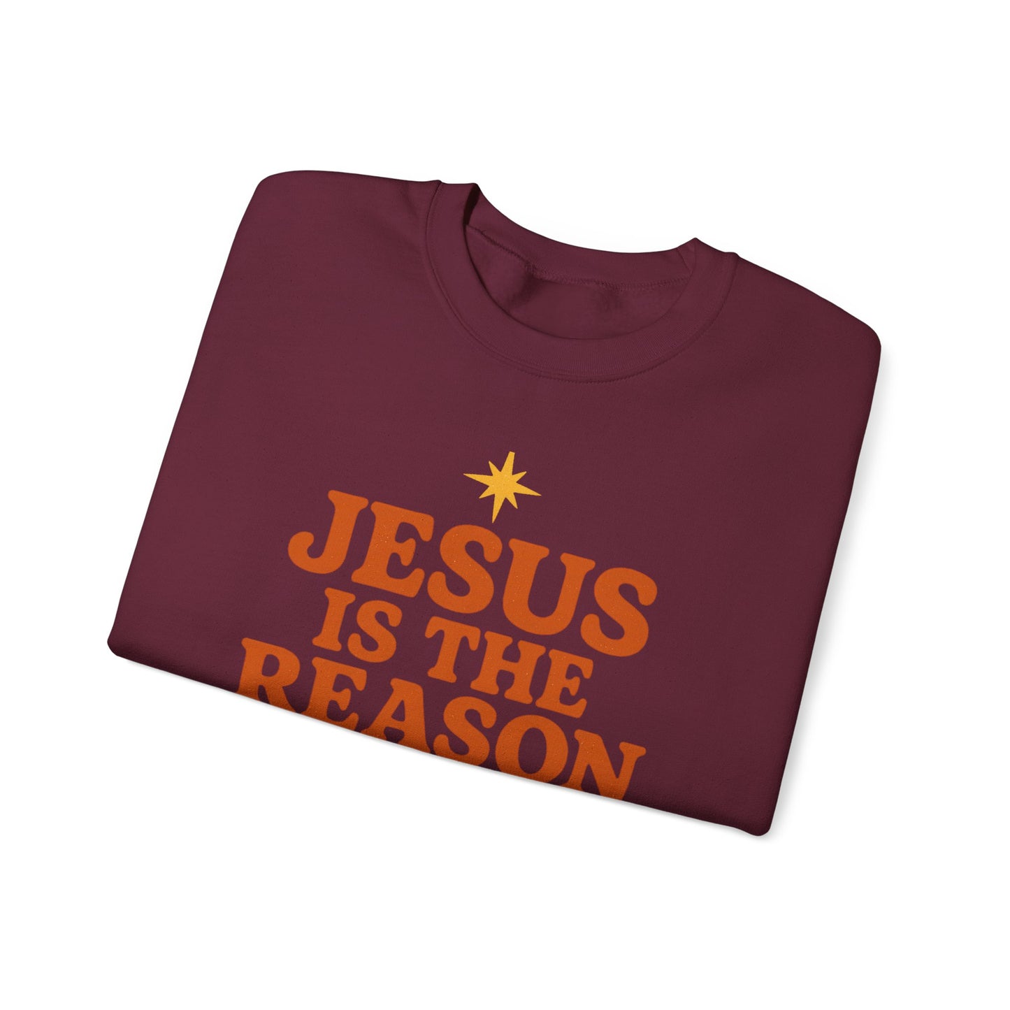 Jesus Is the Reason for the Season – Retro Unisex Christian Christmas Sweatshirt