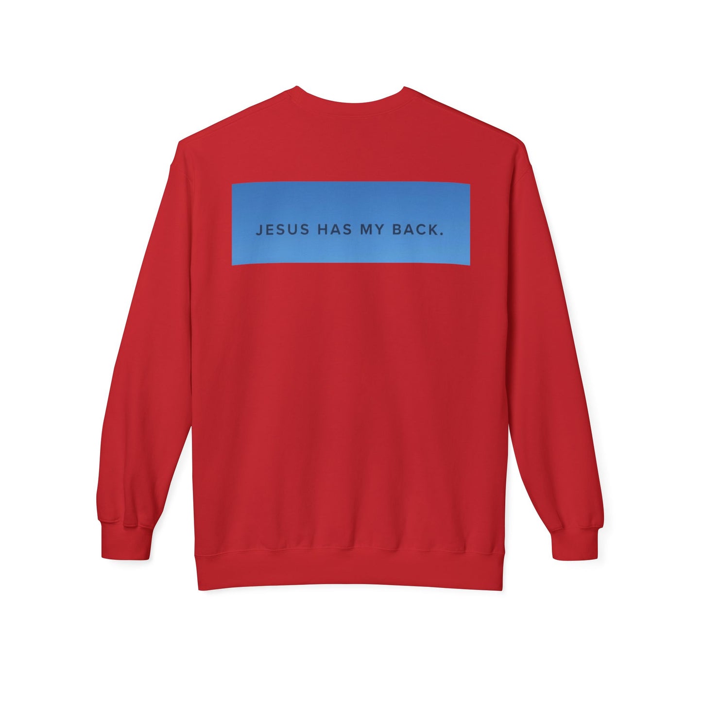 Faith-Inspired Soft Fleece Sweatshirt - Jesus Has My Back, Comfortable Crewneck, Inspirational Gift, Religious Apparel, Casual Wear, [...]