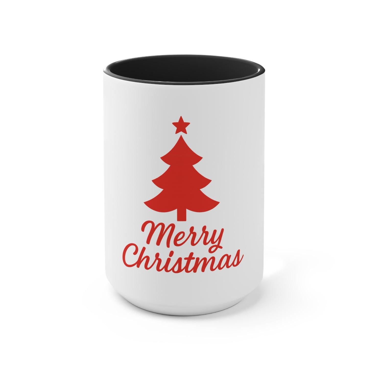 Merry Christmas Accent Mug - Festive Holiday Coffee Cup