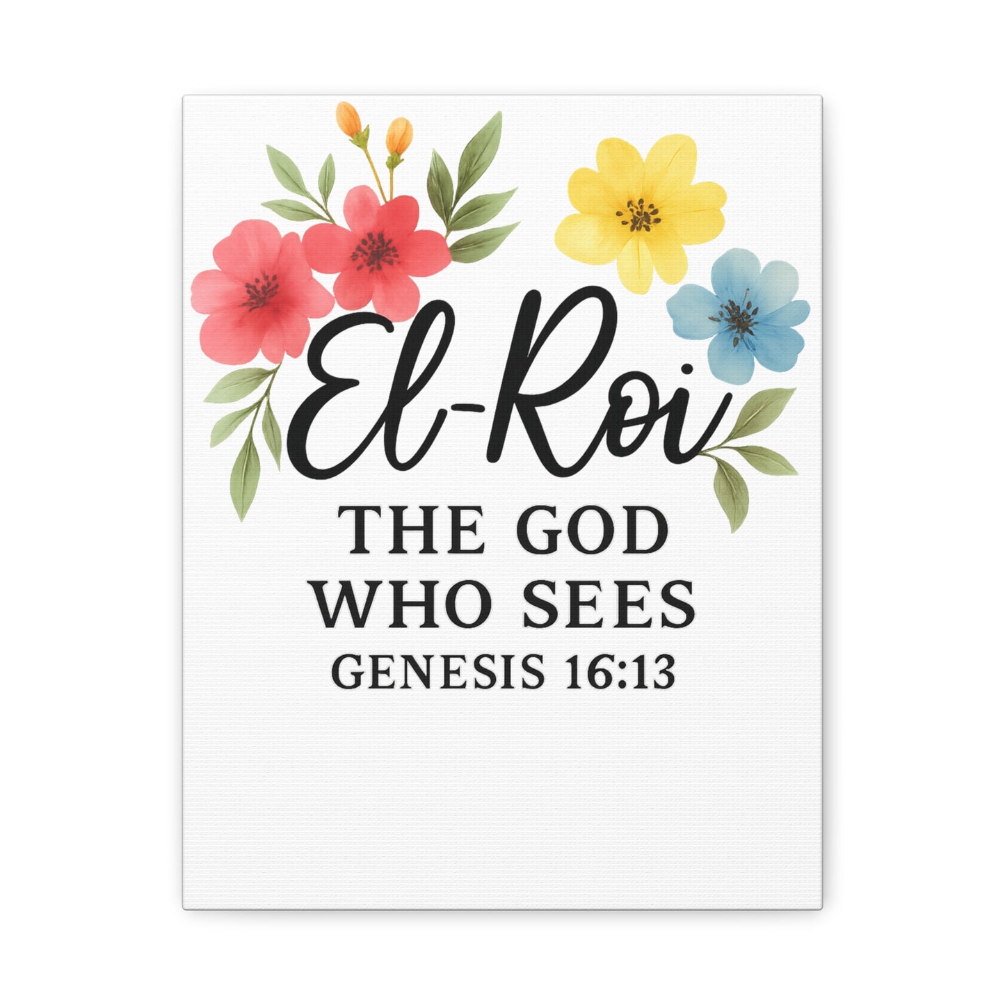 El-Roi Wall Art – The God Who Sees | Genesis 16:13 Christian Decor Matte Canvas, Stretched, 1.25"
