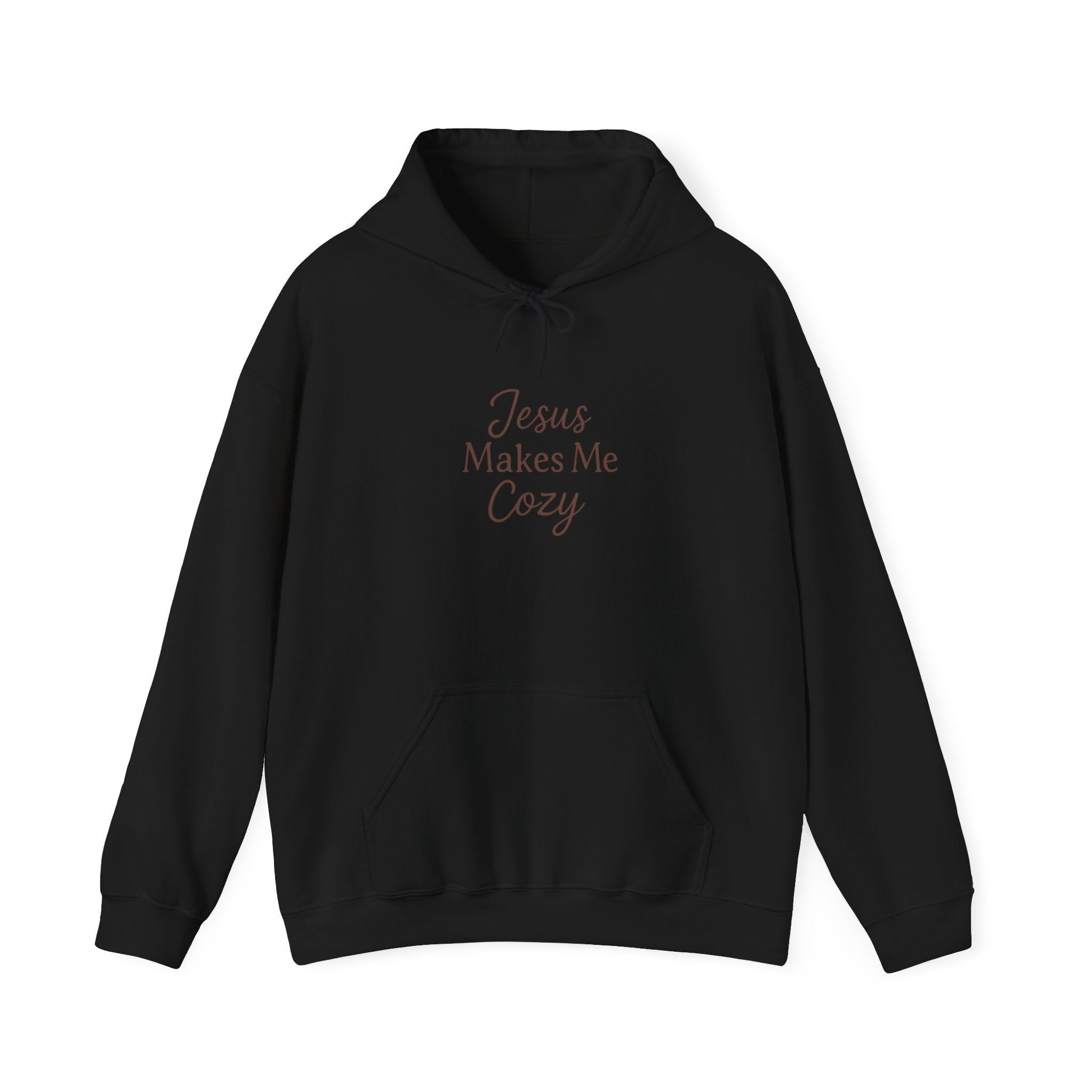 Jesus Makes Me Cozy Hooded Sweatshirt | Christian Faith Hoodie | Lexad Designs I Comfort Pullover
