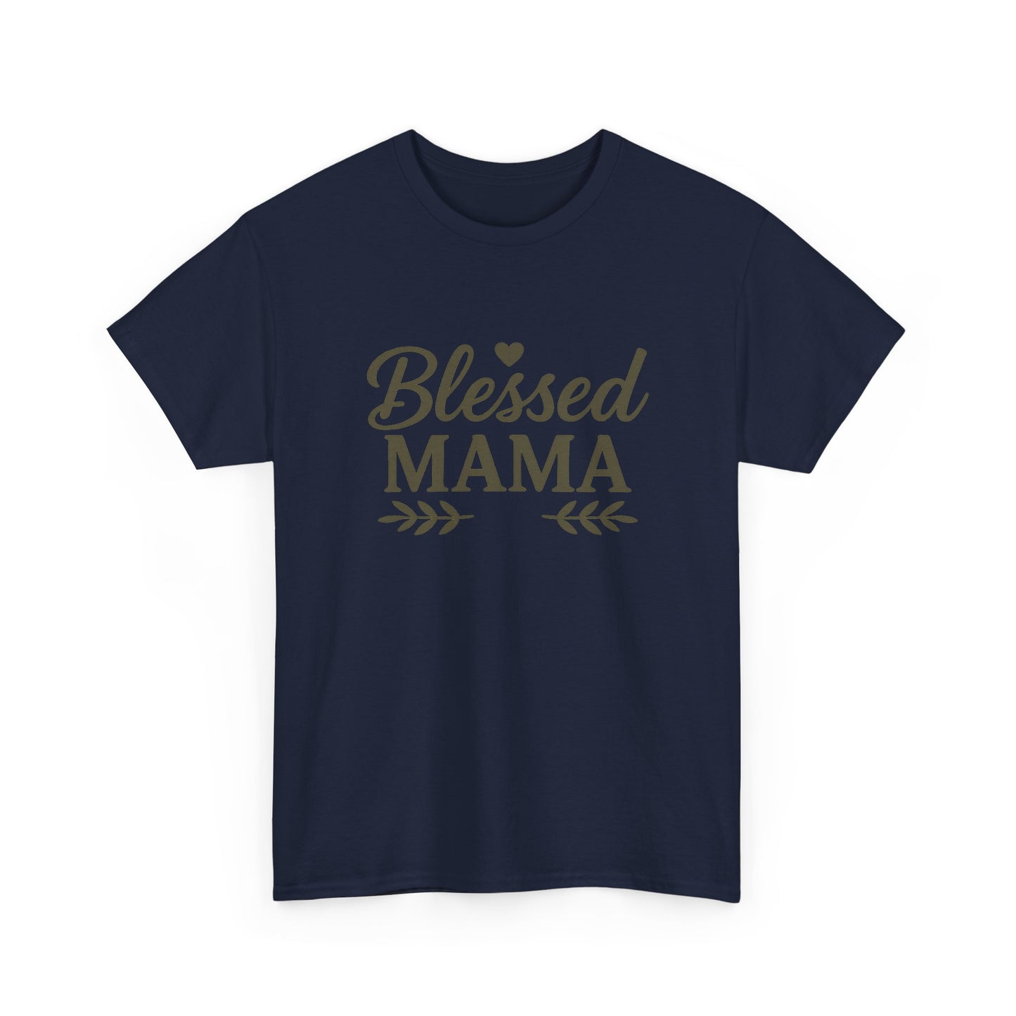 Blessed Mama Heavy Cotton Tee – Christian Faith Shirt for Moms | Soft & Stylish Everyday Wear