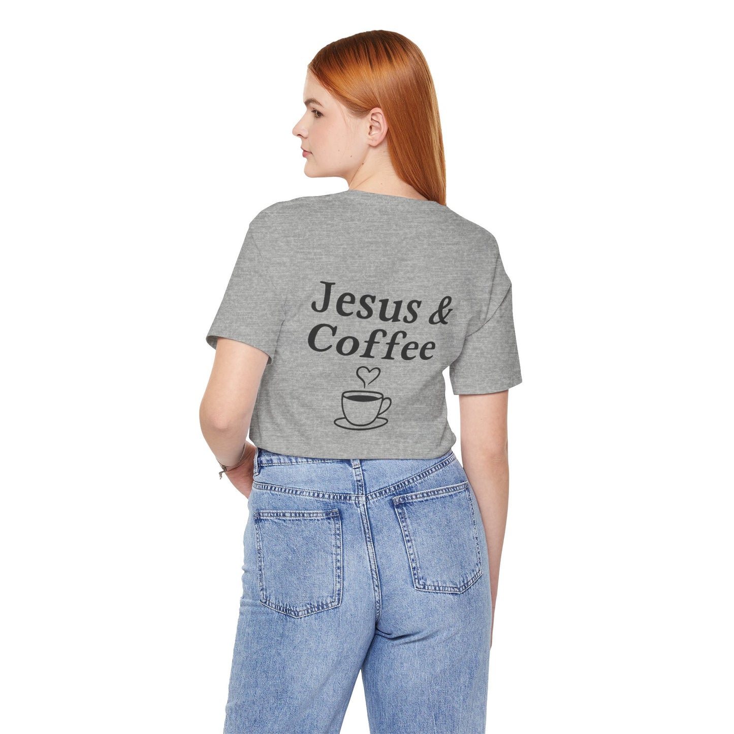Jesus & Coffee Unisex T-Shirt | Short Sleeve Jersey Tee | Faith