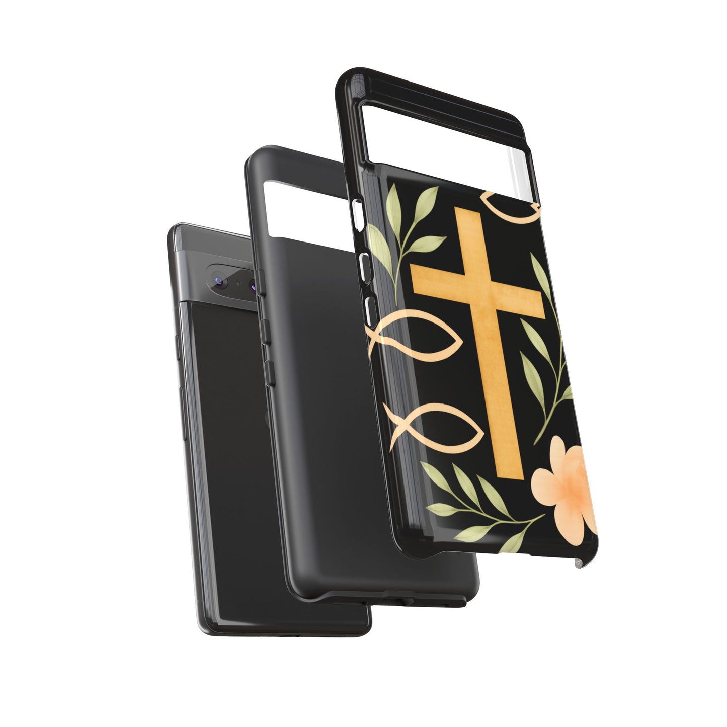 Christian Faith Phone Case with Floral Design