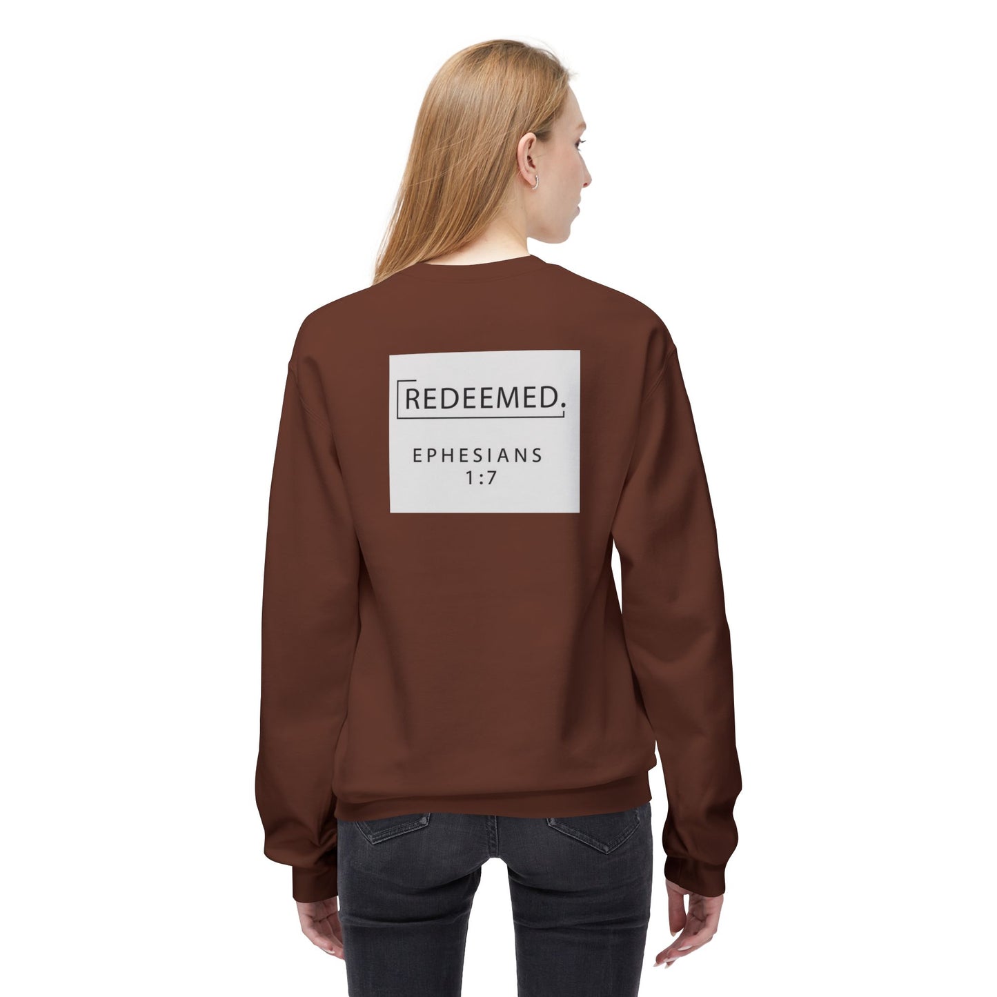 “Redemed” Crewneck Sweatshirt – Unisex Christian Apparel