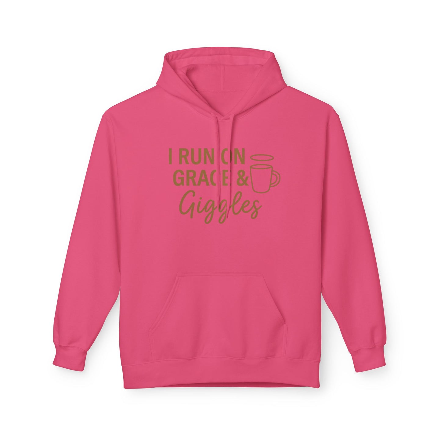 I Run on Grace and Giggles Hoodie – Funny Christian Sweatshirt for Joyful Believers.