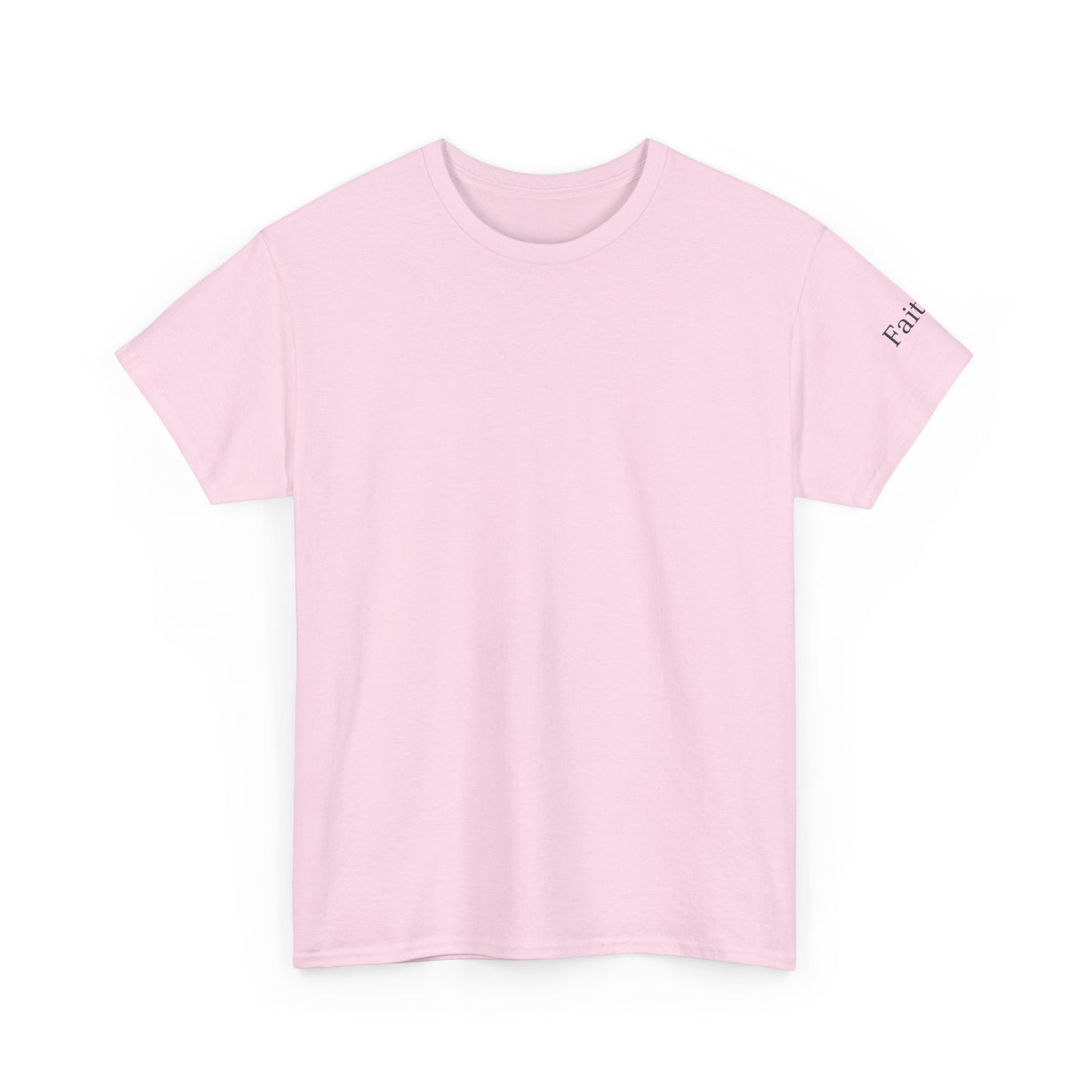 Faith Christian Heavy Cotton Tee with Cross Symbol – Unisex Inspirational T-Shirt