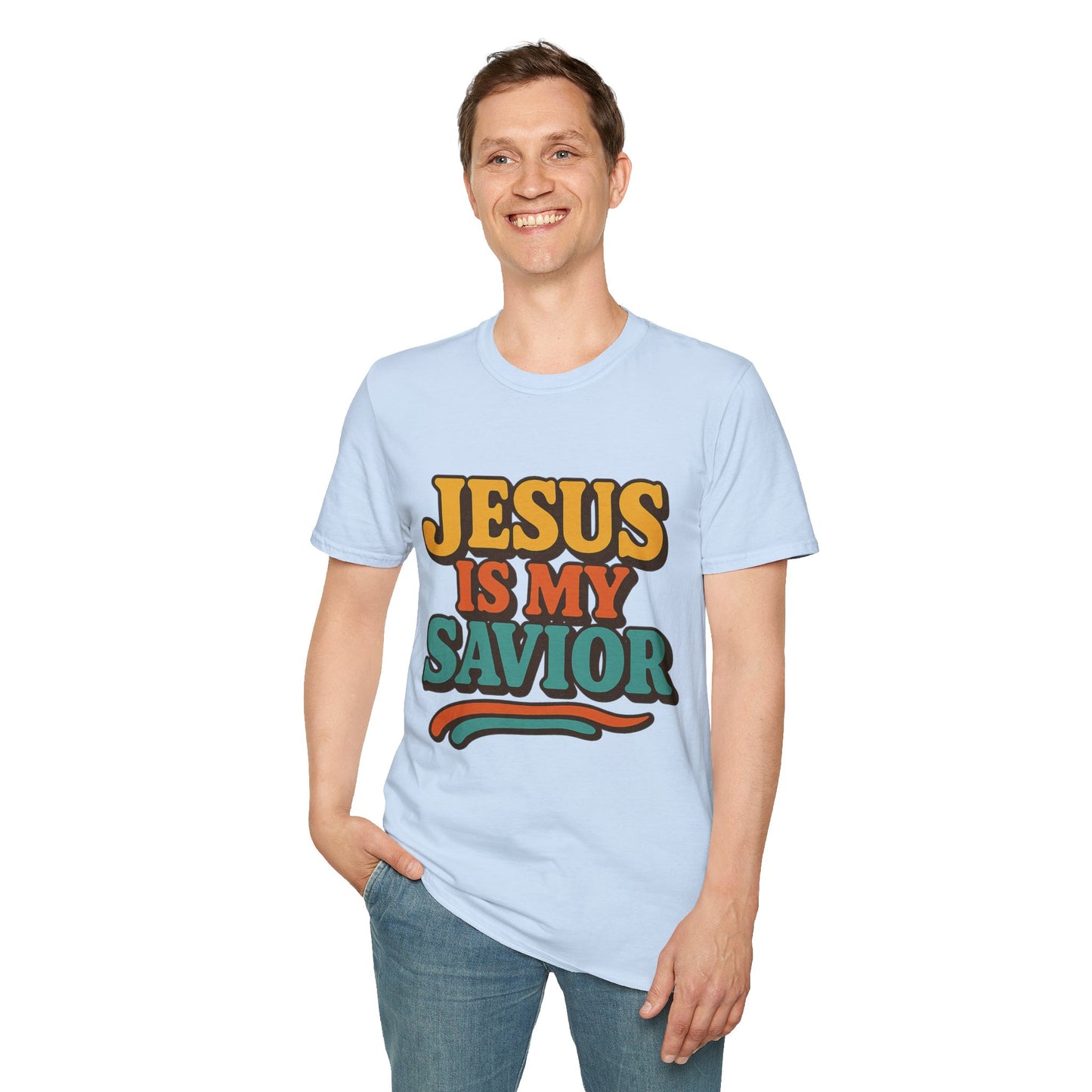 Jesus Is My Saviour Softstyle Christian Tee | Faith T-Shirt for Men & Women.