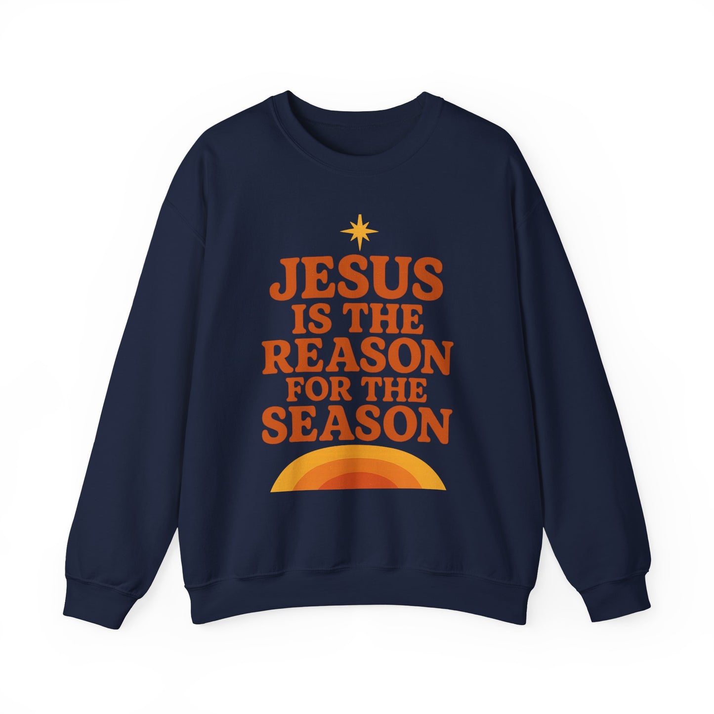 Jesus Is the Reason for the Season – Retro Unisex Christian Christmas Sweatshirt