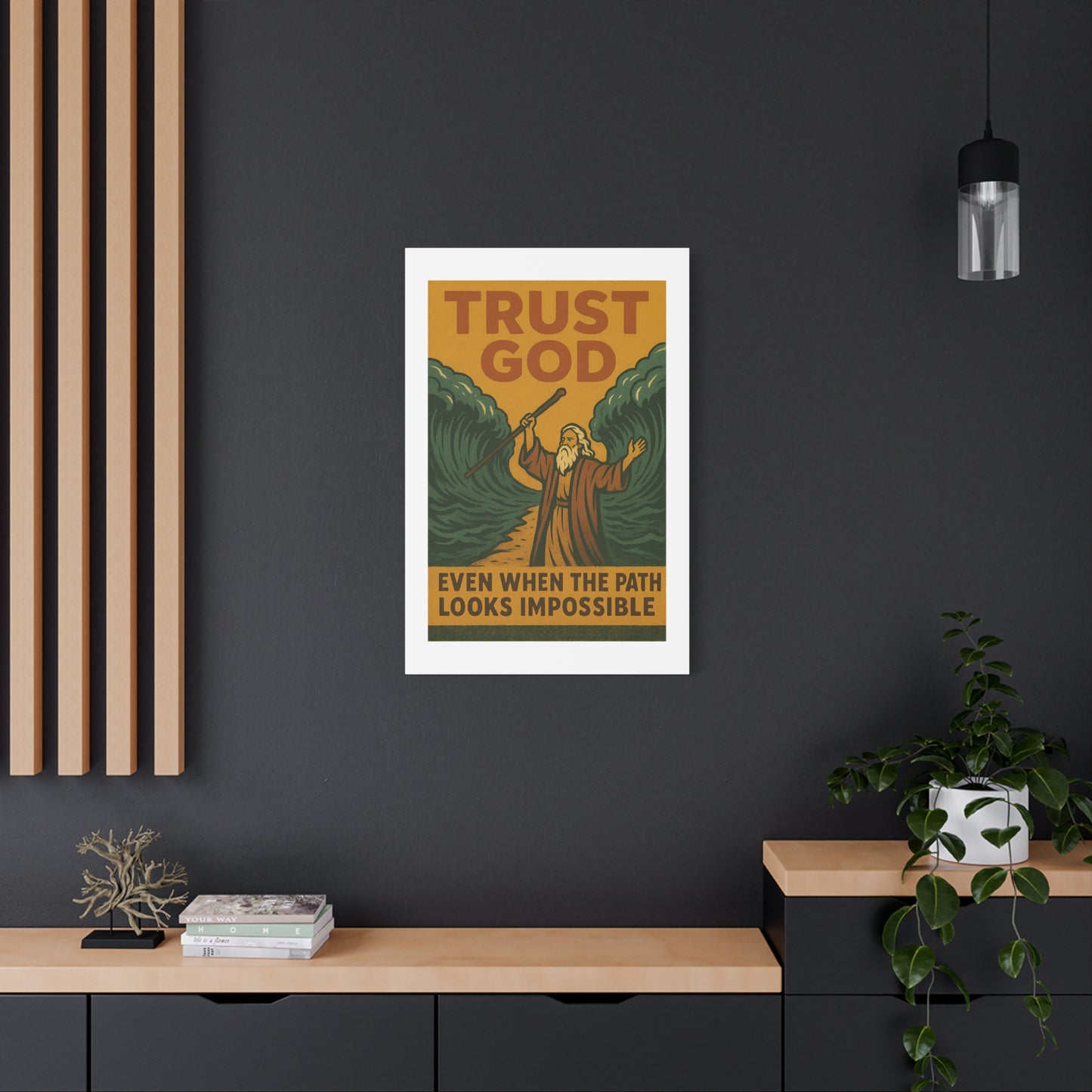 Moses and the Red Sea Wall Art | Faith-Inspired Christian Home Decor.