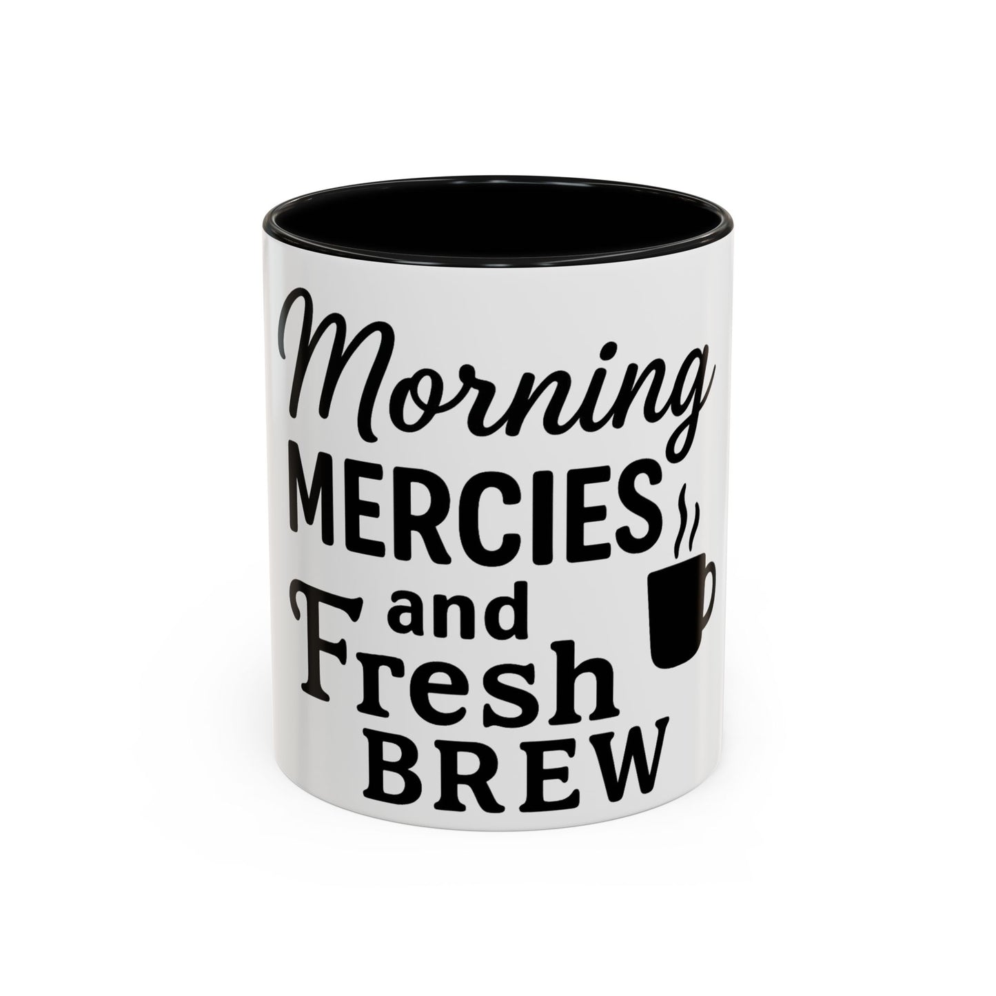 Morning Mercies & Fresh Brew Christian Mug – Lamentations 3:23 Inspired
