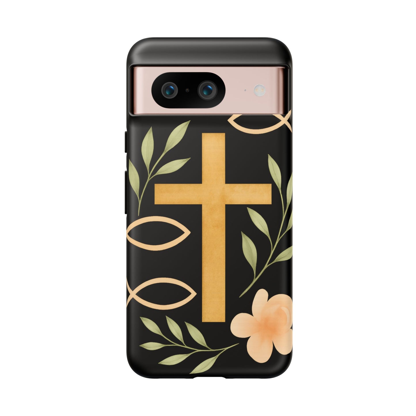 Christian Faith Phone Case with Floral Design