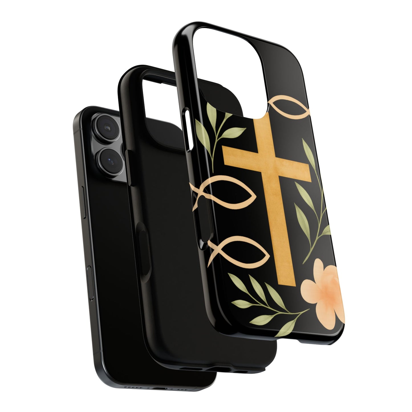 Christian Faith Phone Case with Floral Design