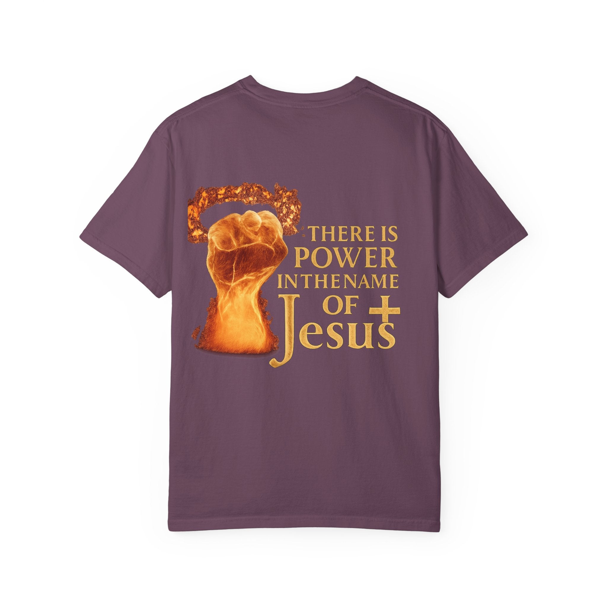 Christian Cross T-Shirt — “There Is Power in the Name of Jesus” Faith Tee | Premium Inspirational Shirt by Lexad Designs