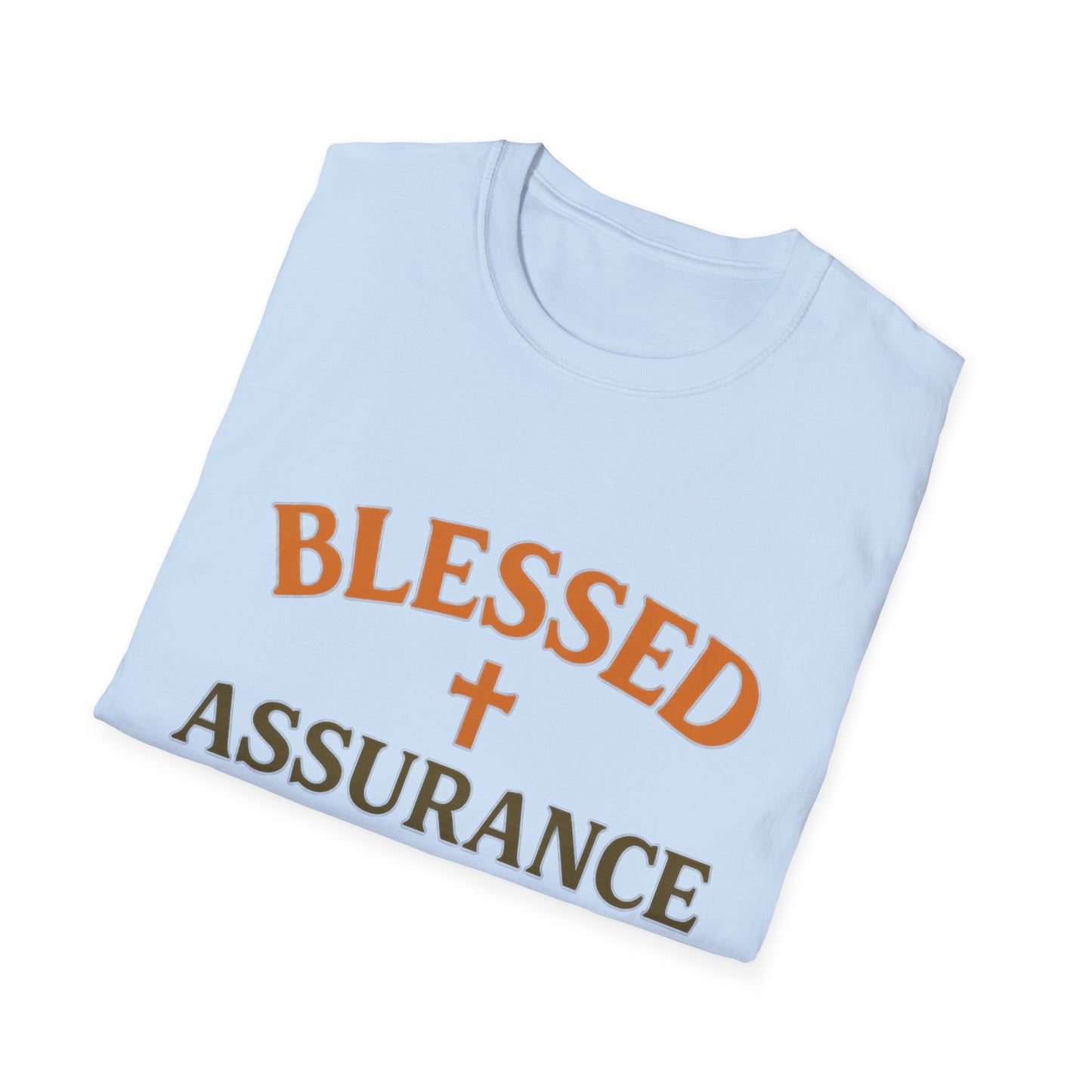 Blessed Assurance Christian T-Shirt – Softstyle Hymn-Inspired Faith Tee for Women & Men.