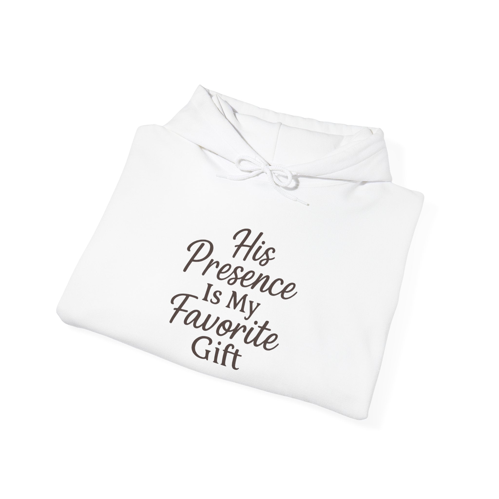 His Presence Is My Favorite Gift Hooded Sweatshirt | Christian Christmas Hoodie | Lexad Designs