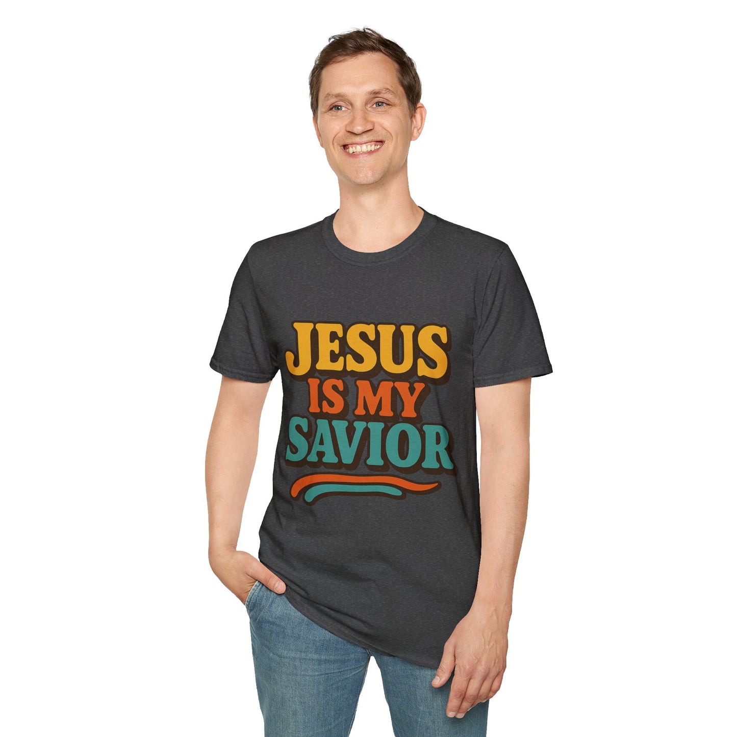 Jesus Is My Saviour Softstyle Christian Tee | Faith T-Shirt for Men & Women.