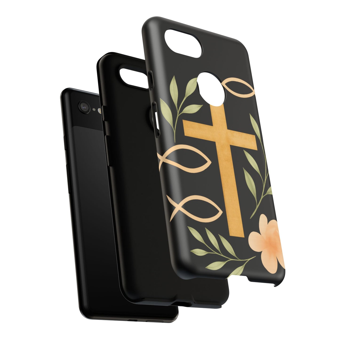 Christian Faith Phone Case with Floral Design