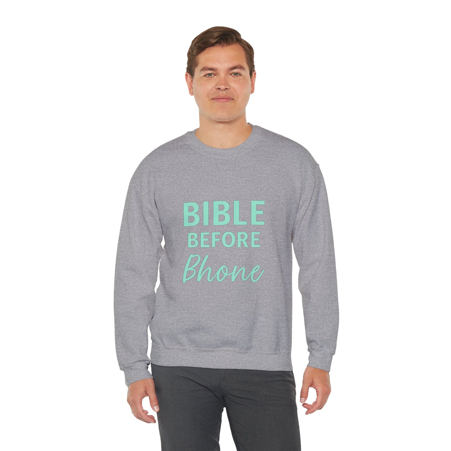 “Bible Before Phone Unisex Christian Sweatshirt”