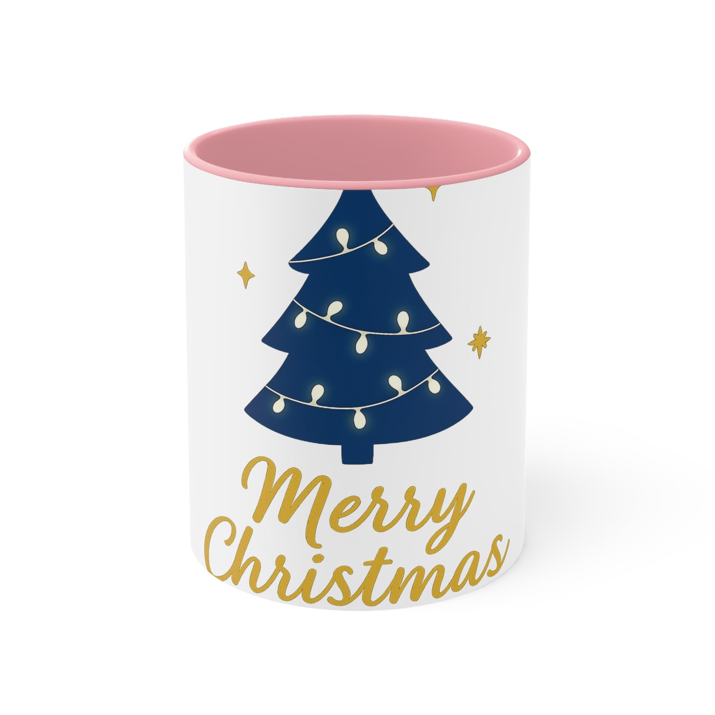 Merry Christmas Accent Mug – Festive Christian Holiday Gift with Scripture-Inspired Cheer