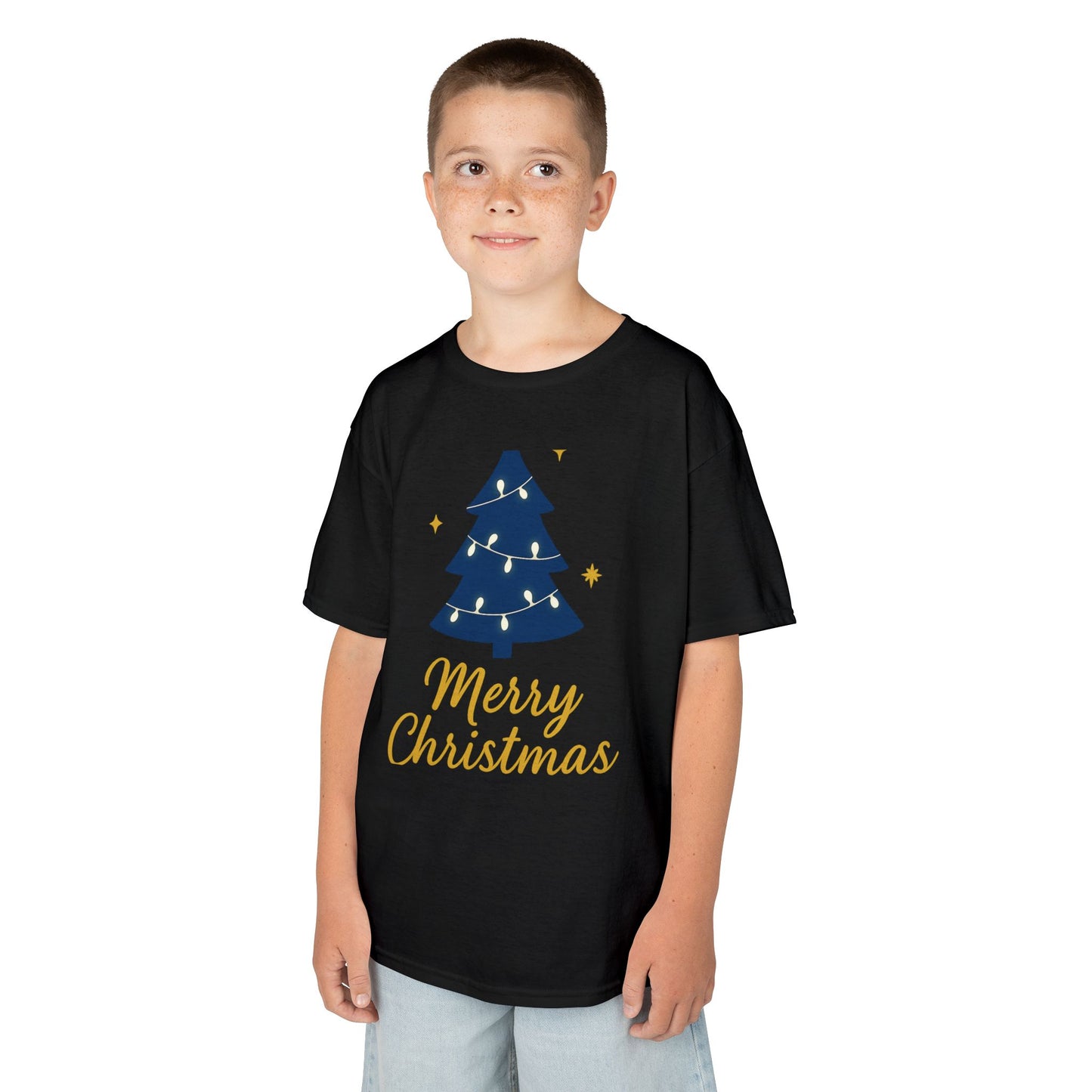 Merry Christmas Kids Heavy Cotton Tee – Christian Holiday Shirt for Children