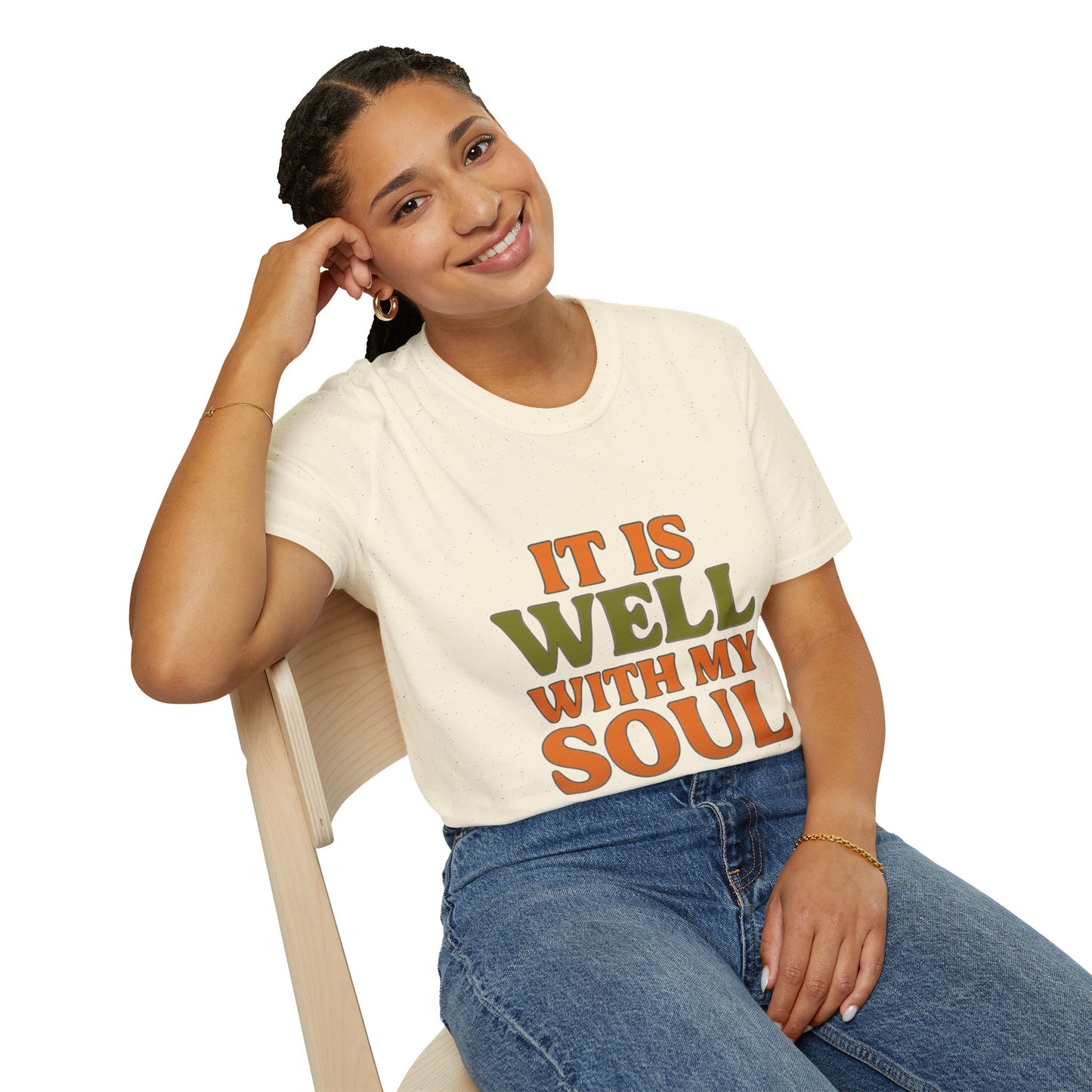 It Is Well With My Soul Christian T-Shirt – Softstyle Faith Tee for Women & Men.