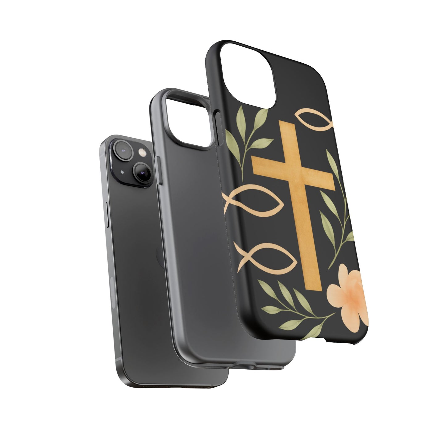Christian Faith Phone Case with Floral Design