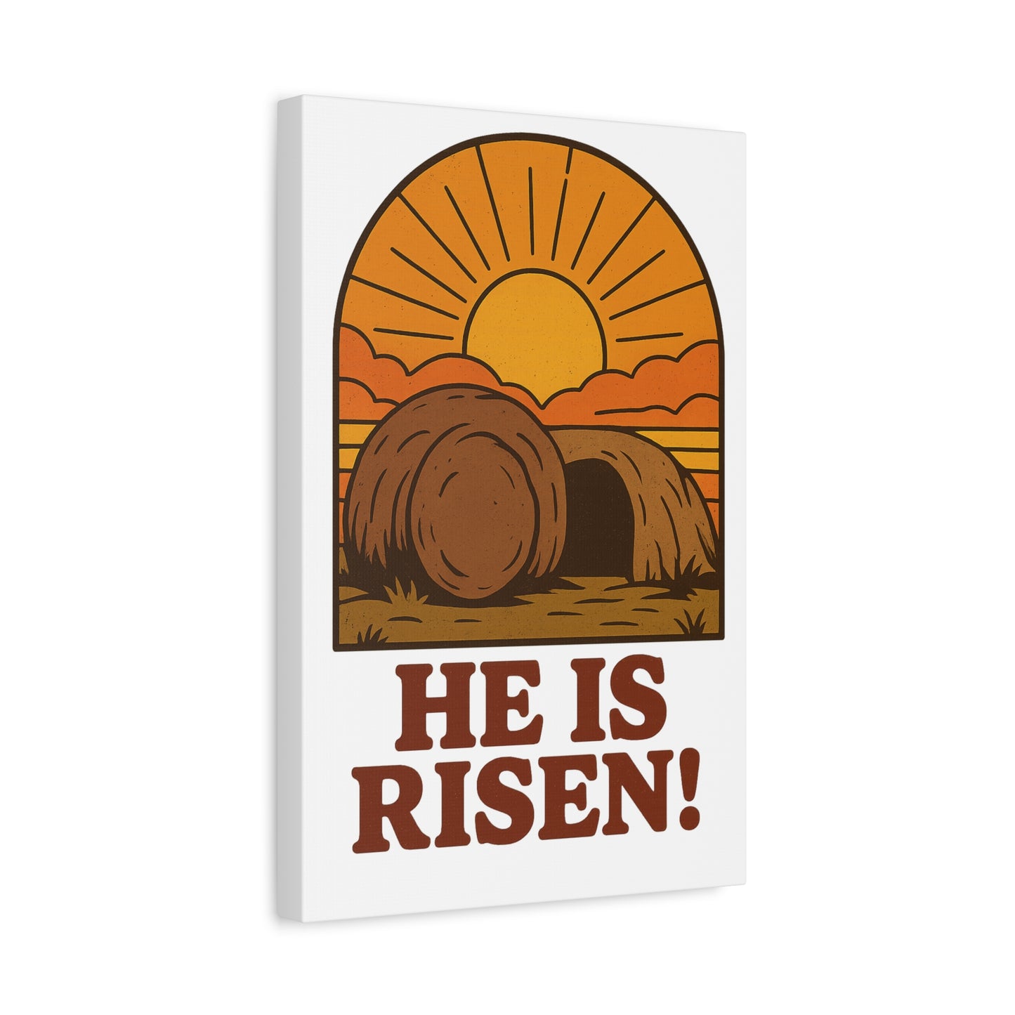 He Is Risen Wall Art | The Empty Tomb Christian Poster – Resurrection Morning Decor.
