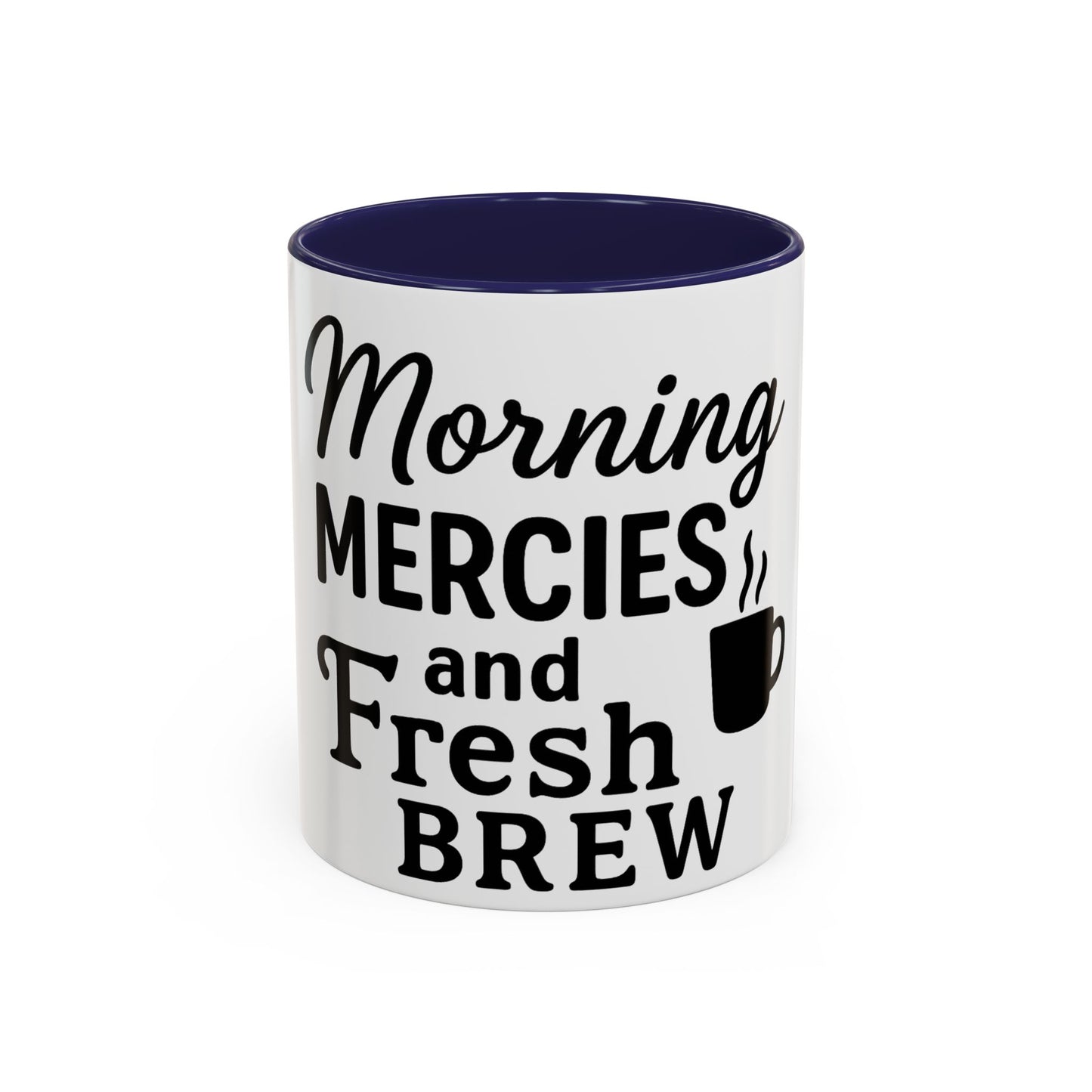 Morning Mercies & Fresh Brew Christian Mug – Lamentations 3:23 Inspired