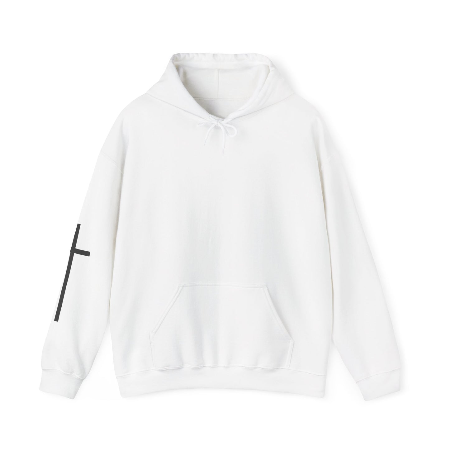 Cross Sleeve Unisex Hoodie | Faith Apparel | Heavy Blend Sweatshirt