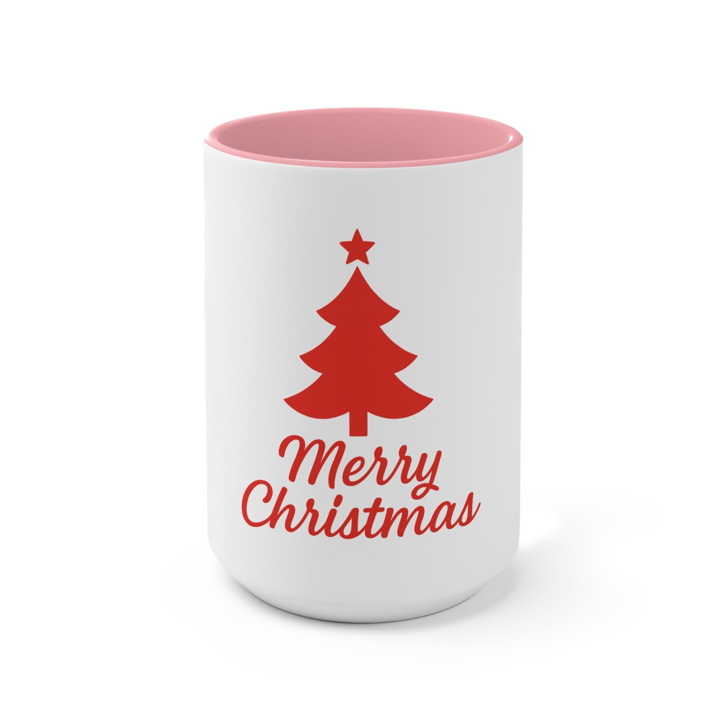 Merry Christmas Accent Mug - Festive Holiday Coffee Cup