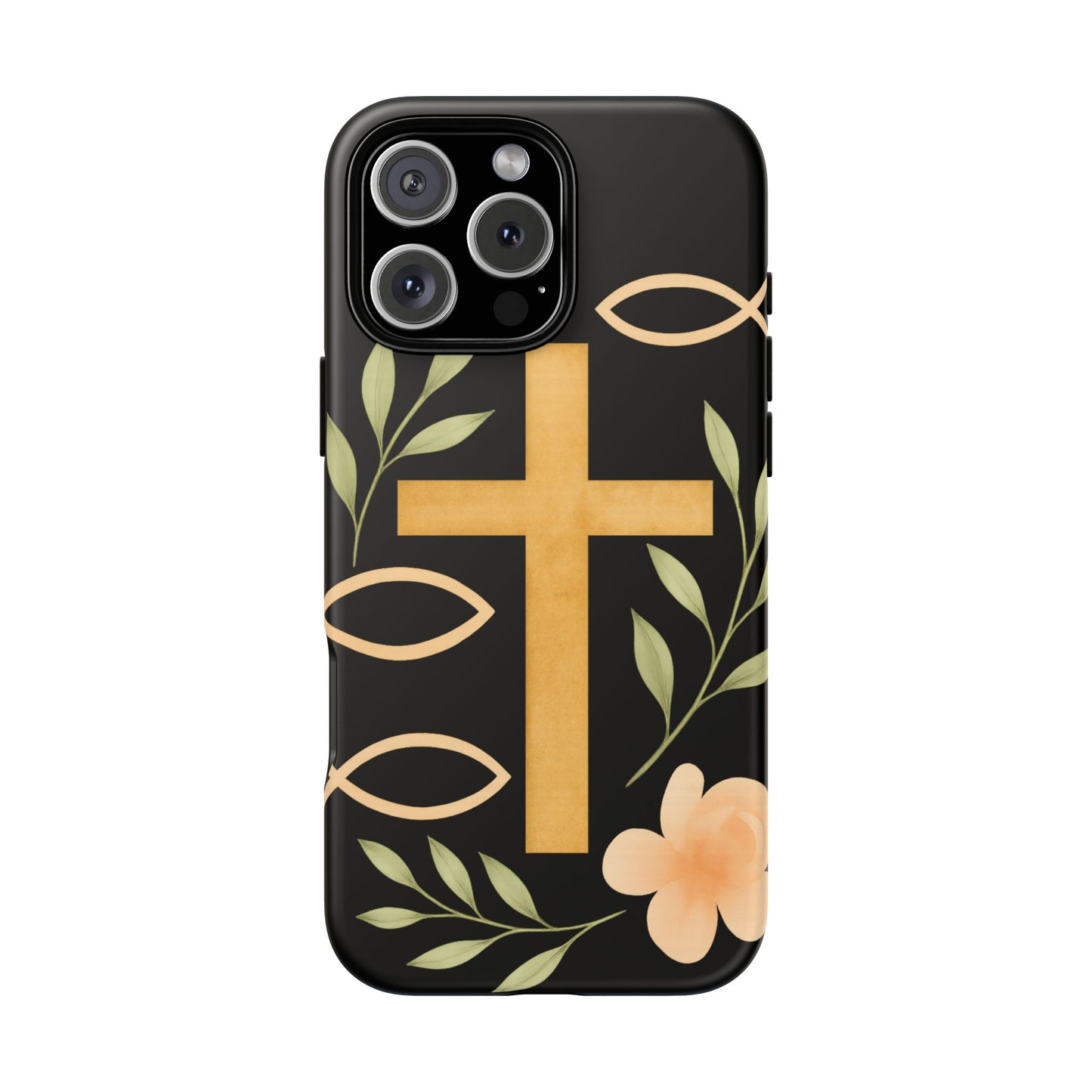 Christian Faith Phone Case with Floral Design
