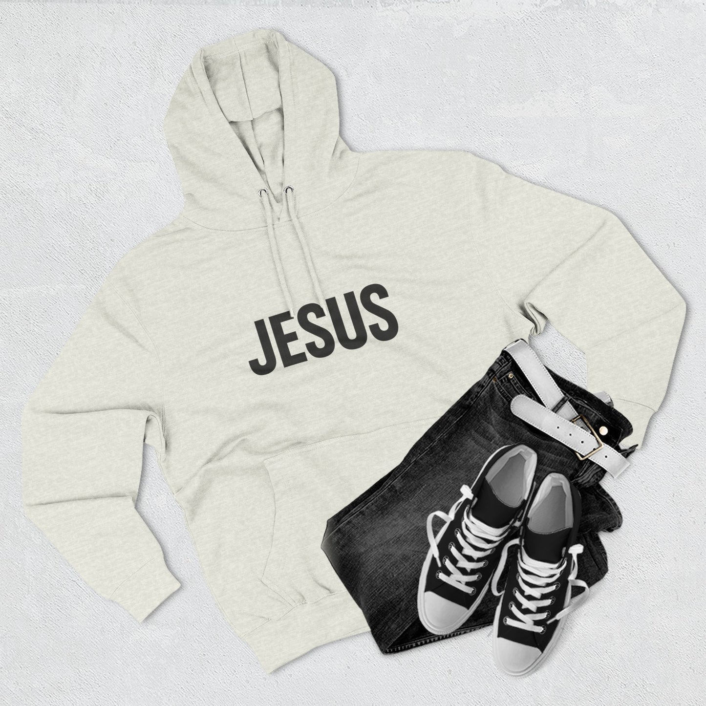 JESUS Unisex Hoodie – Bold Christian Statement Sweatshirt | Faithwear for Everyday Comfort