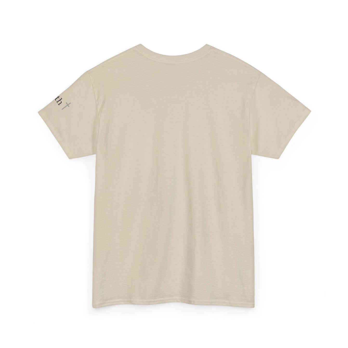 Faith Christian Heavy Cotton Tee with Cross Symbol – Unisex Inspirational T-Shirt