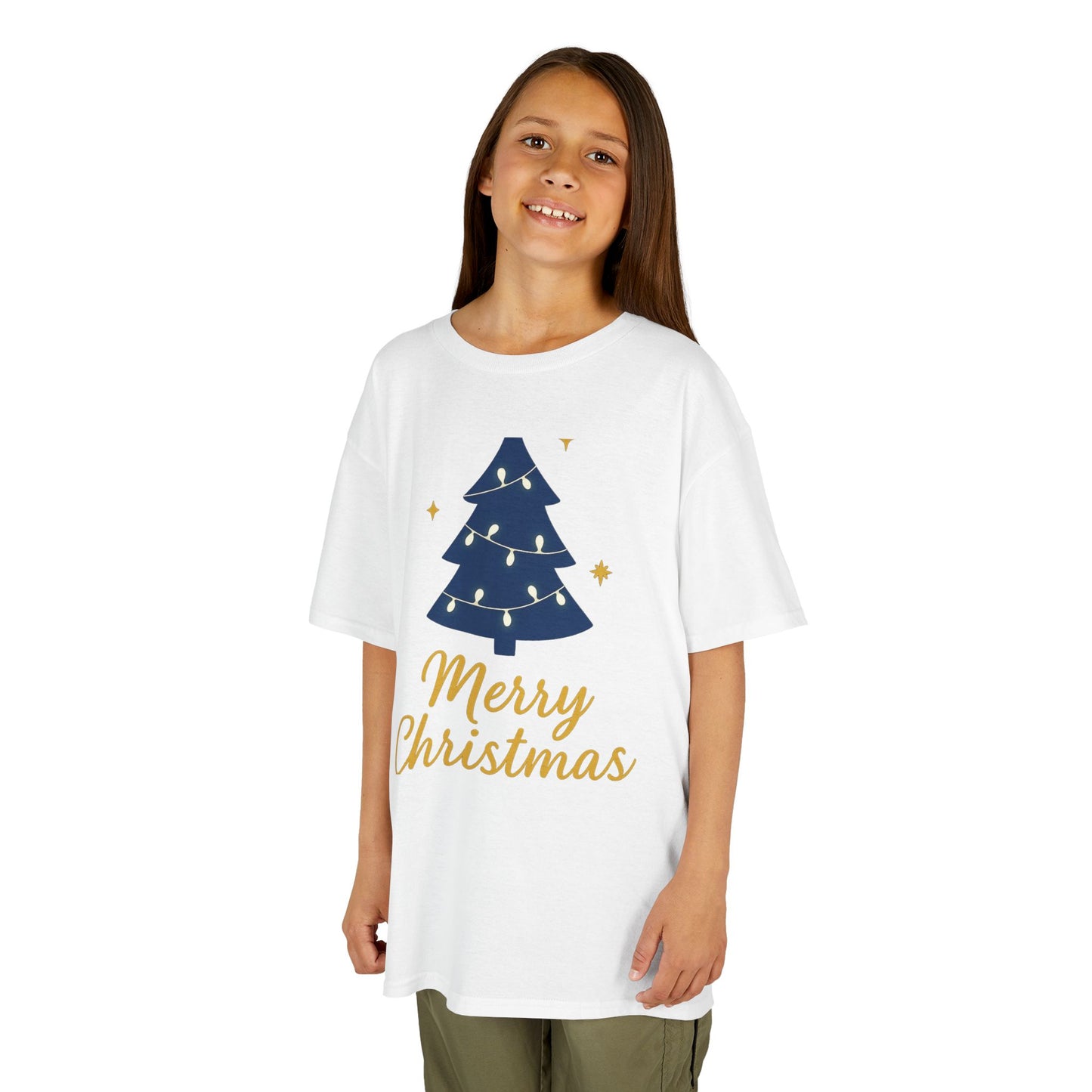 Merry Christmas Kids Heavy Cotton Tee – Christian Holiday Shirt for Children