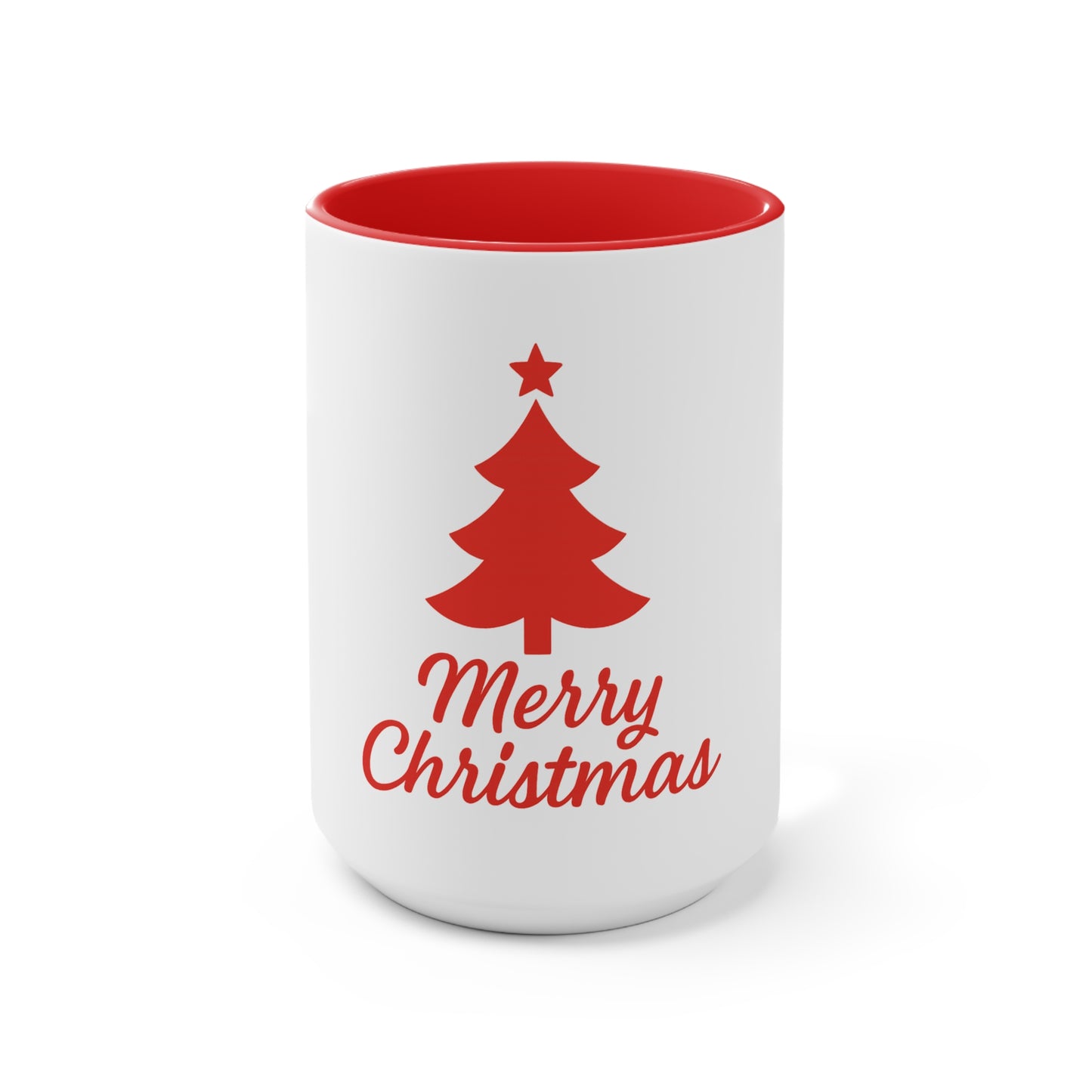 Merry Christmas Accent Mug - Festive Holiday Coffee Cup