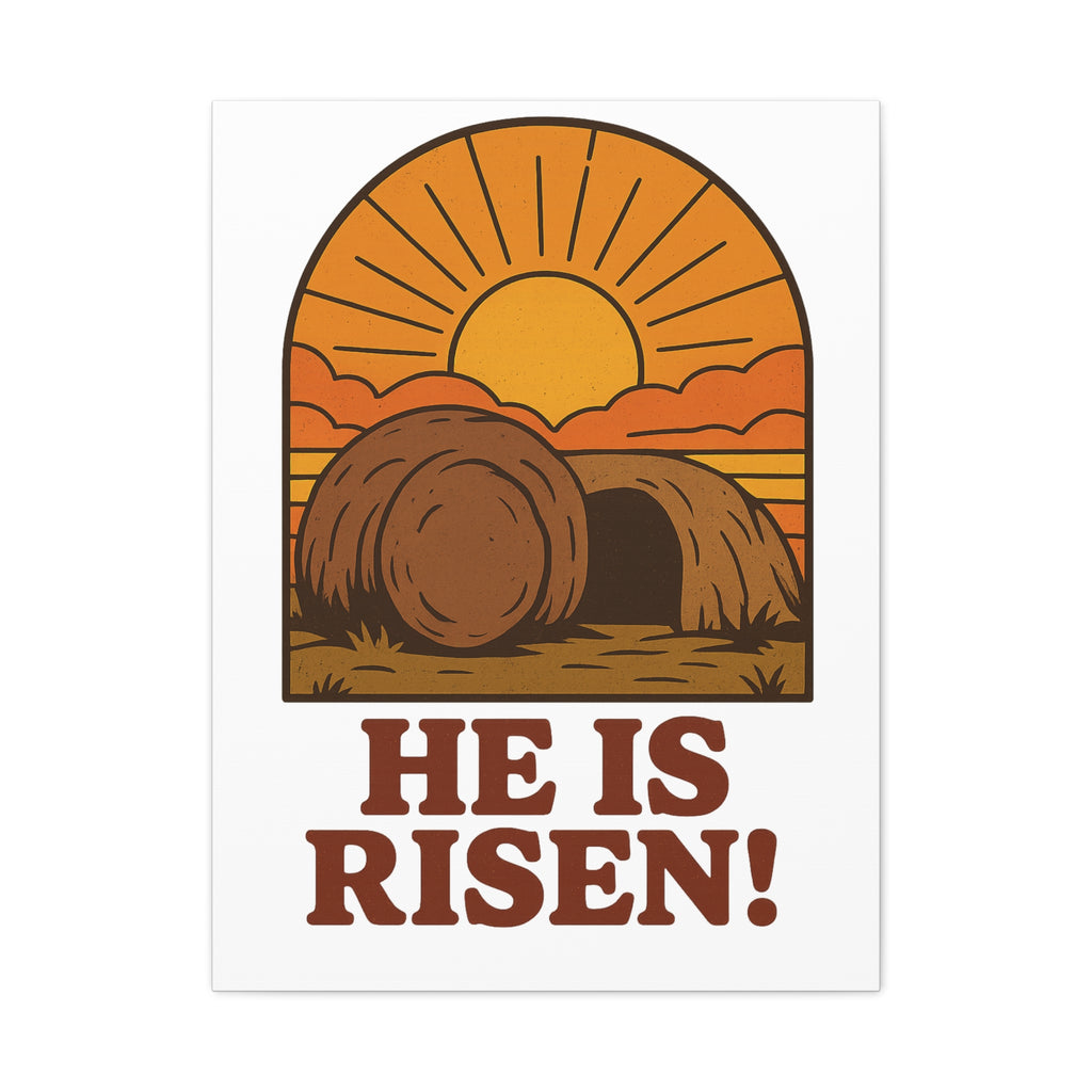 He Is Risen Wall Art | Empty Tomb Christian Poster | Easter Resurrection Morning Home Decor