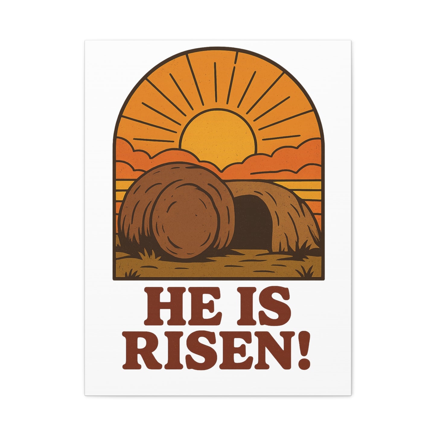 He Is Risen Wall Art | The Empty Tomb Christian Poster – Resurrection Morning Decor.