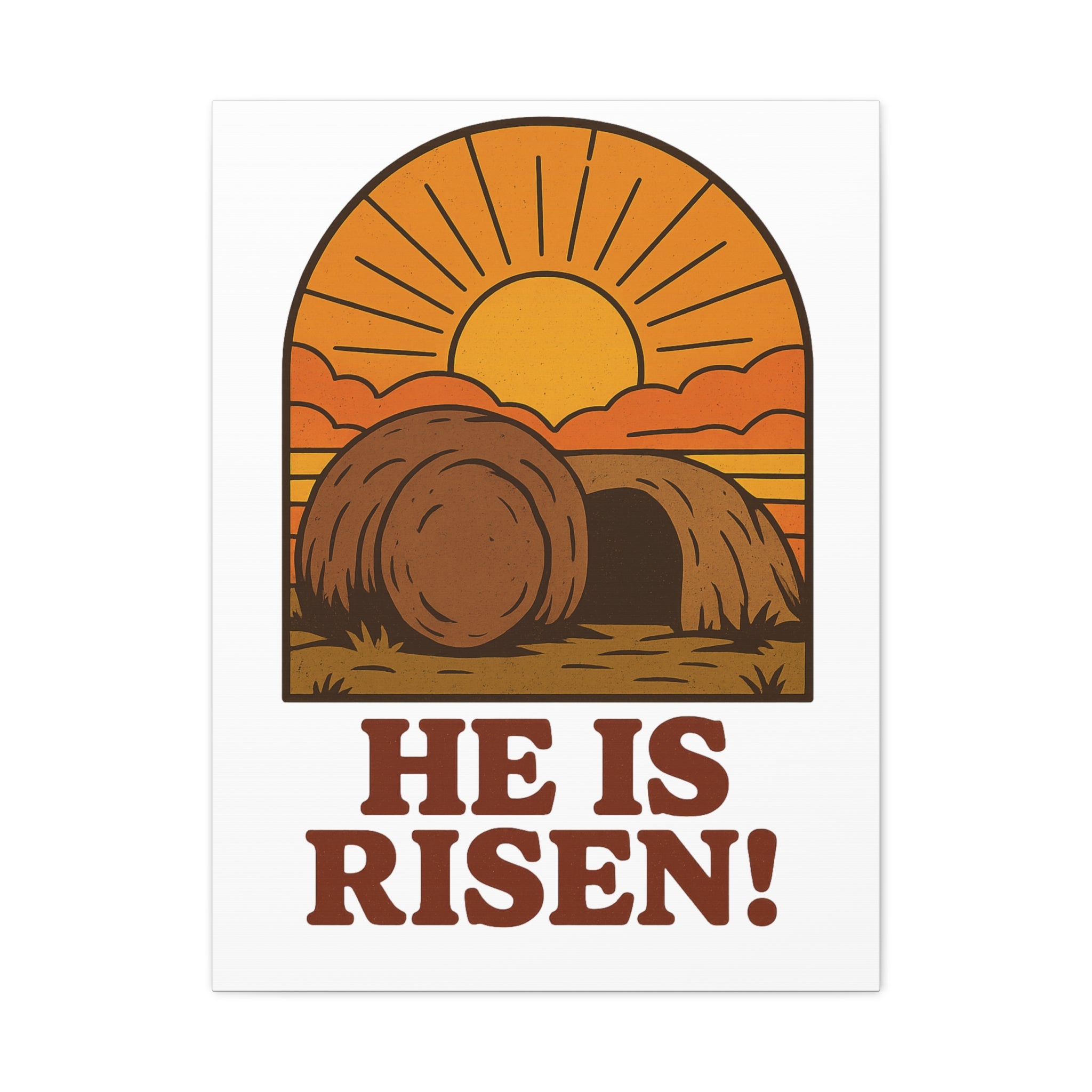 He Is Risen Wall Art | Empty Tomb Christian Poster | Easter Resurrection Morning Home Decor