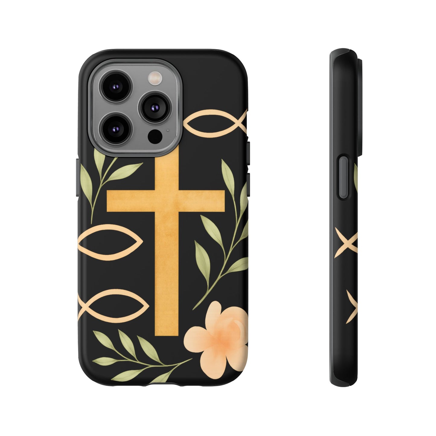 Christian Faith Phone Case with Floral Design