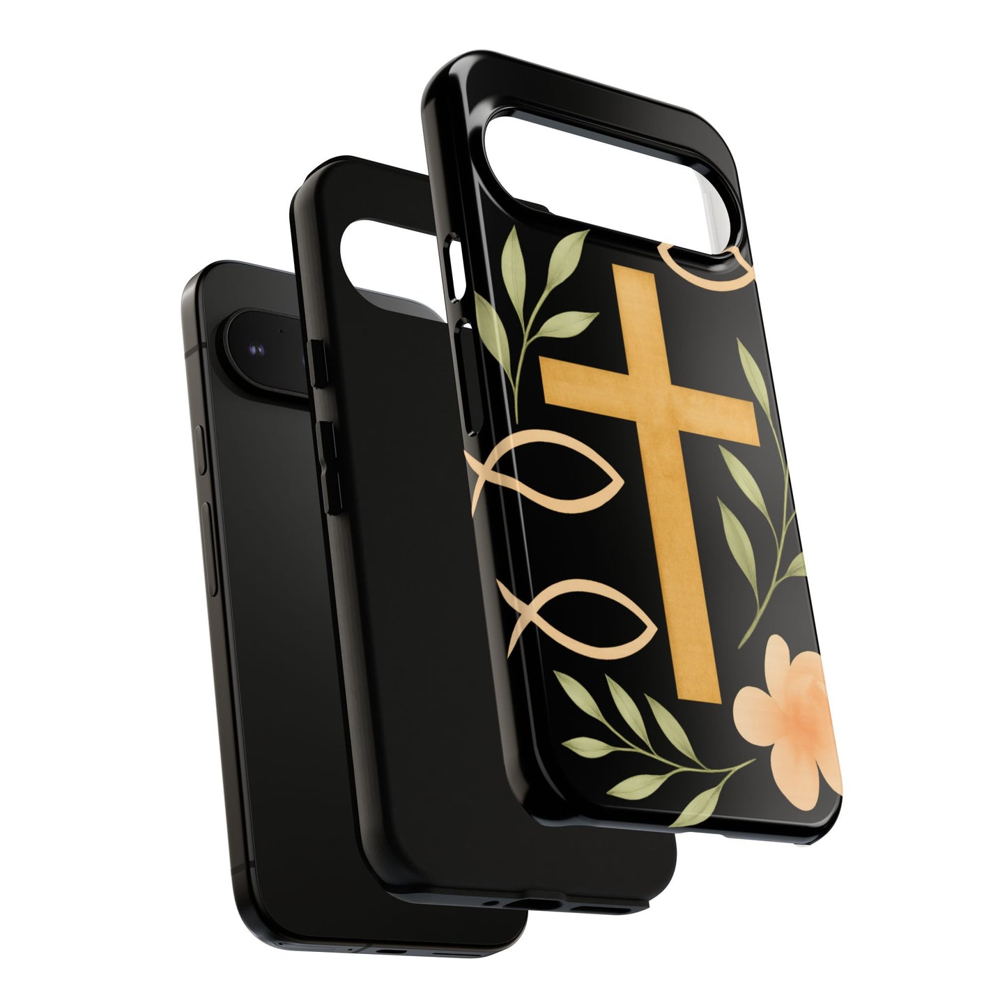 Christian Faith Phone Case with Floral Design