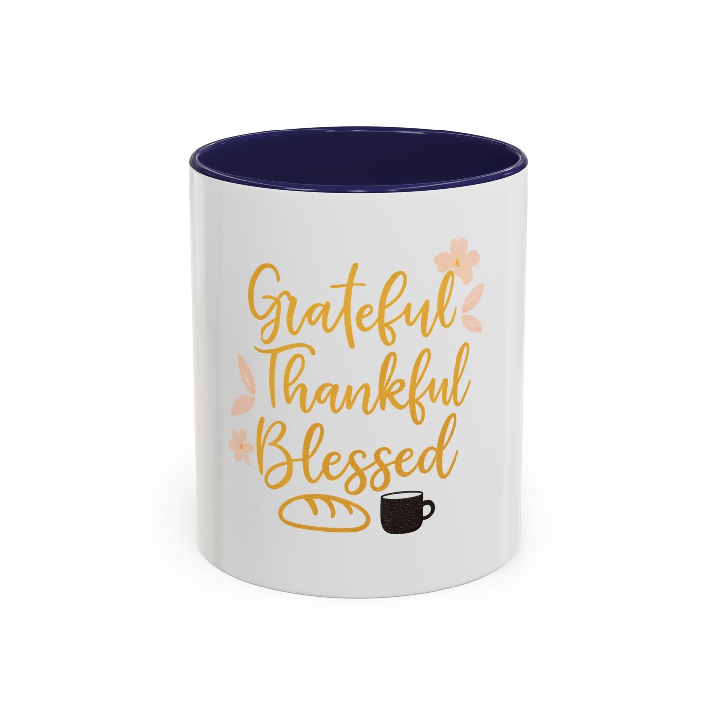 Grateful Thankful Blessed Mug | Coffee Mug for Inspirational Gifts, Office Decor, Housewarming Gift, Motivational Drinkware