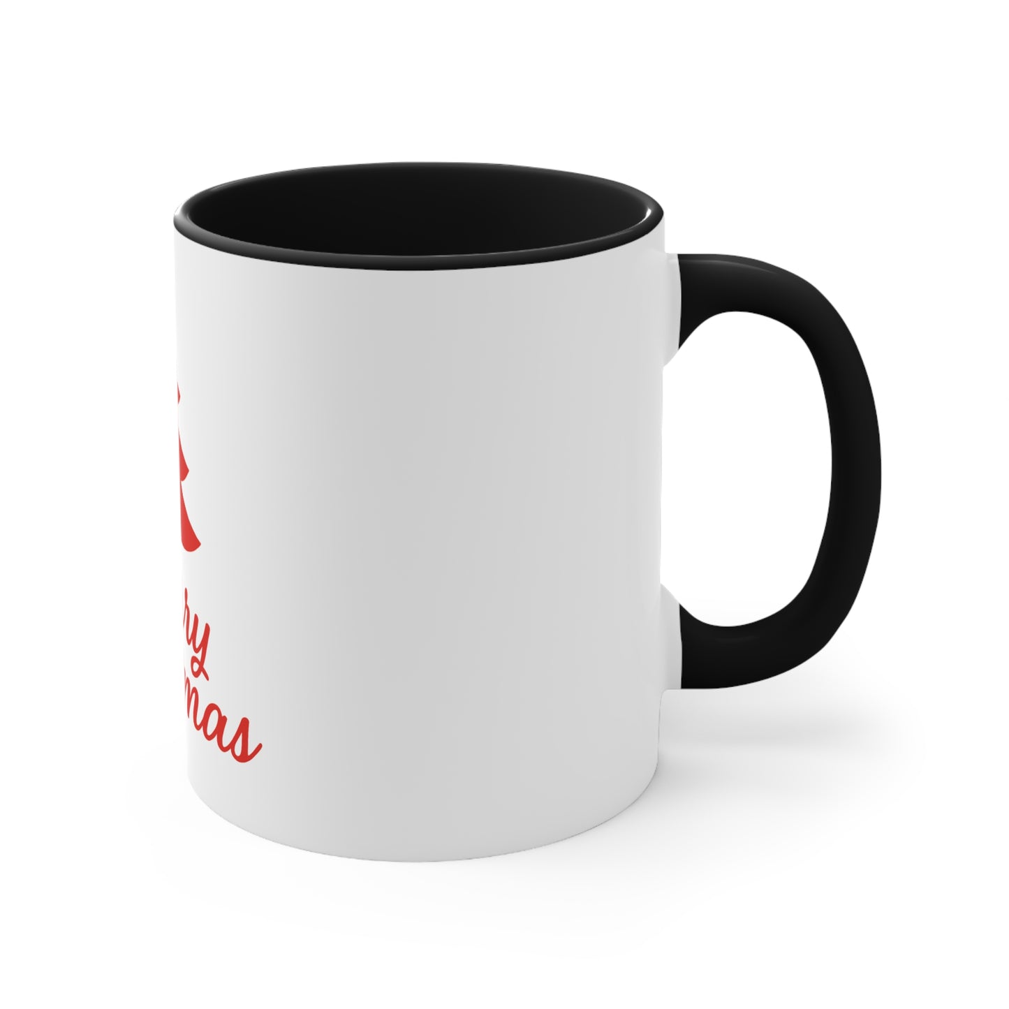 Merry Christmas Accent Mug - Festive Holiday Coffee Cup