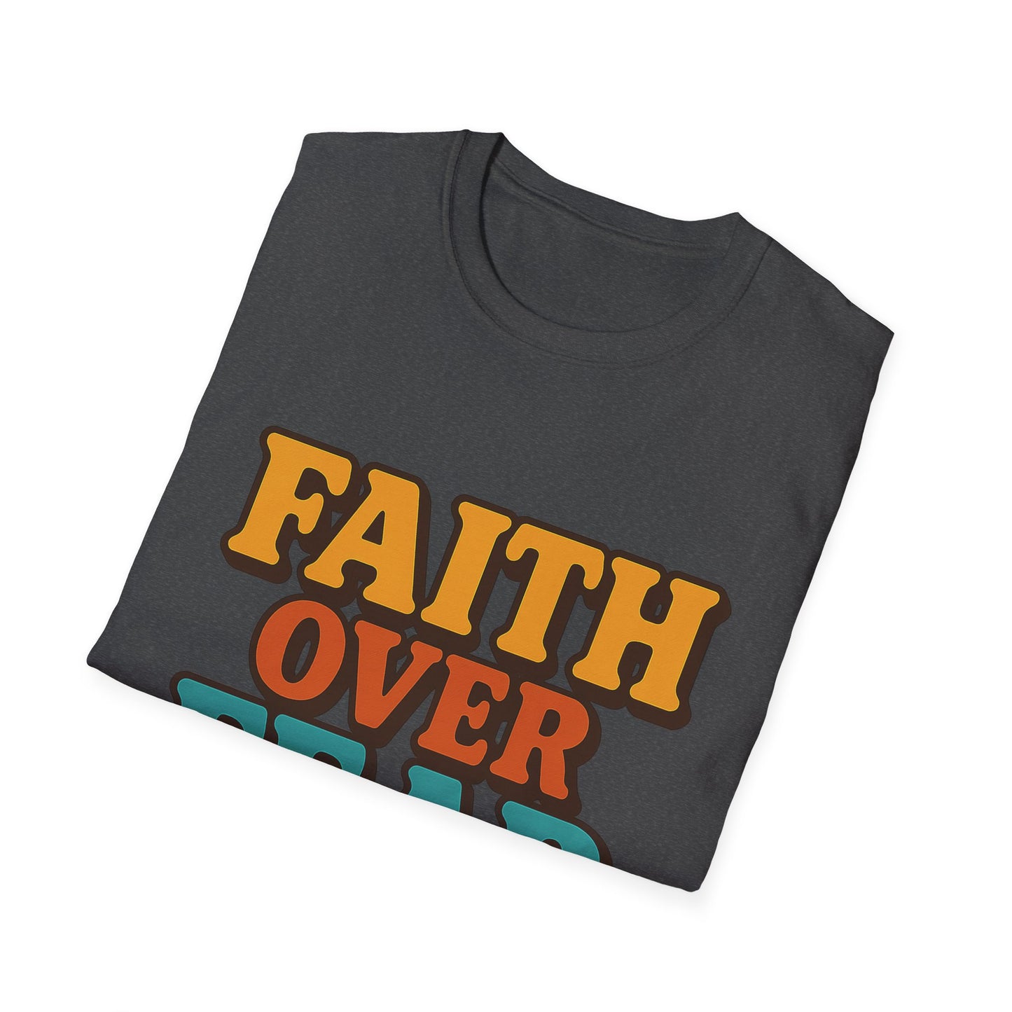 Faith Over Fear Christian T-Shirt – Softstyle Unisex Inspirational Tee for Women & Men.