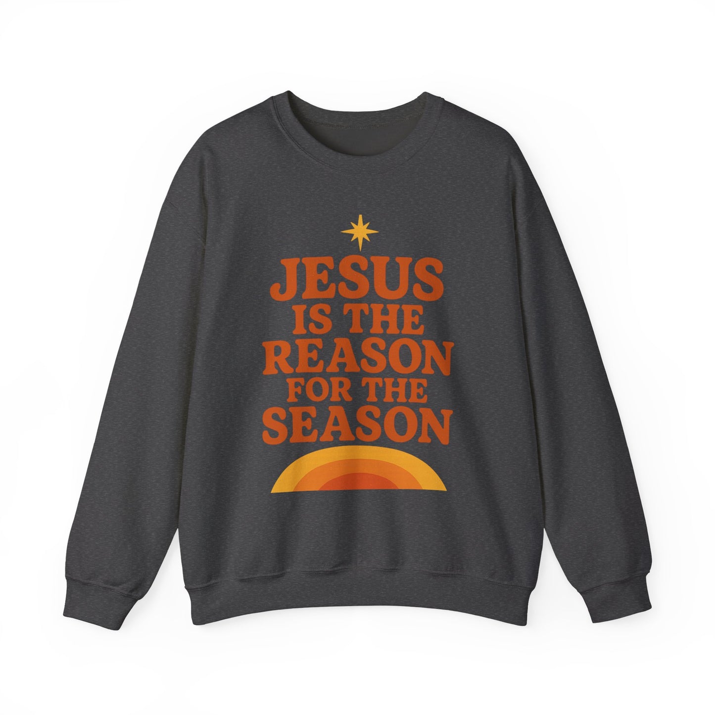Jesus Is the Reason for the Season – Retro Unisex Christian Christmas Sweatshirt