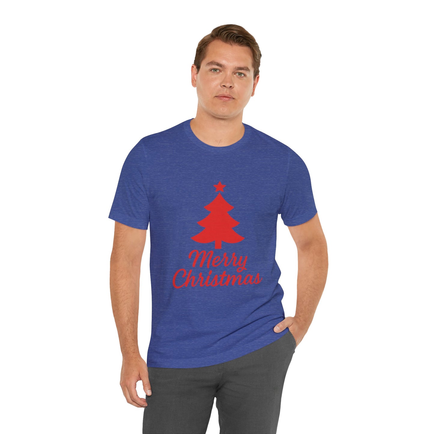 Merry Christmas Unisex Heavy Cotton Tee – Faith-Inspired Holiday Shirt