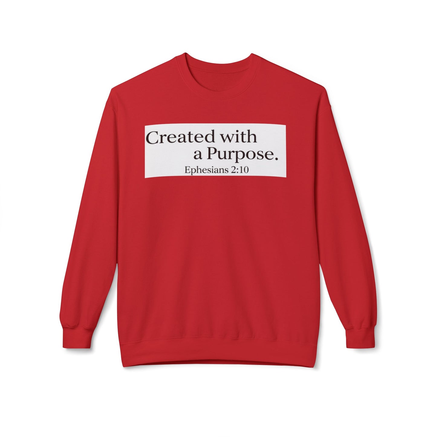 Unisex Inspirational Sweatshirt - Created with a Purpose, Ephesians 2:10, Cozy Gift for Faith Lovers, Casual Wear, Christian Apparel, [...]