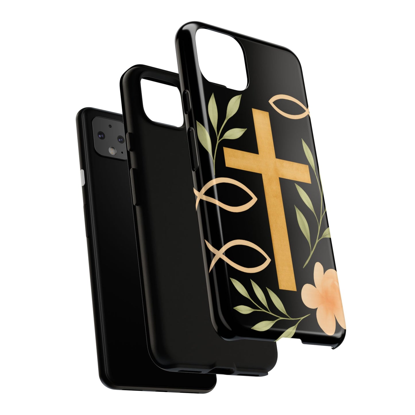 Christian Faith Phone Case with Floral Design