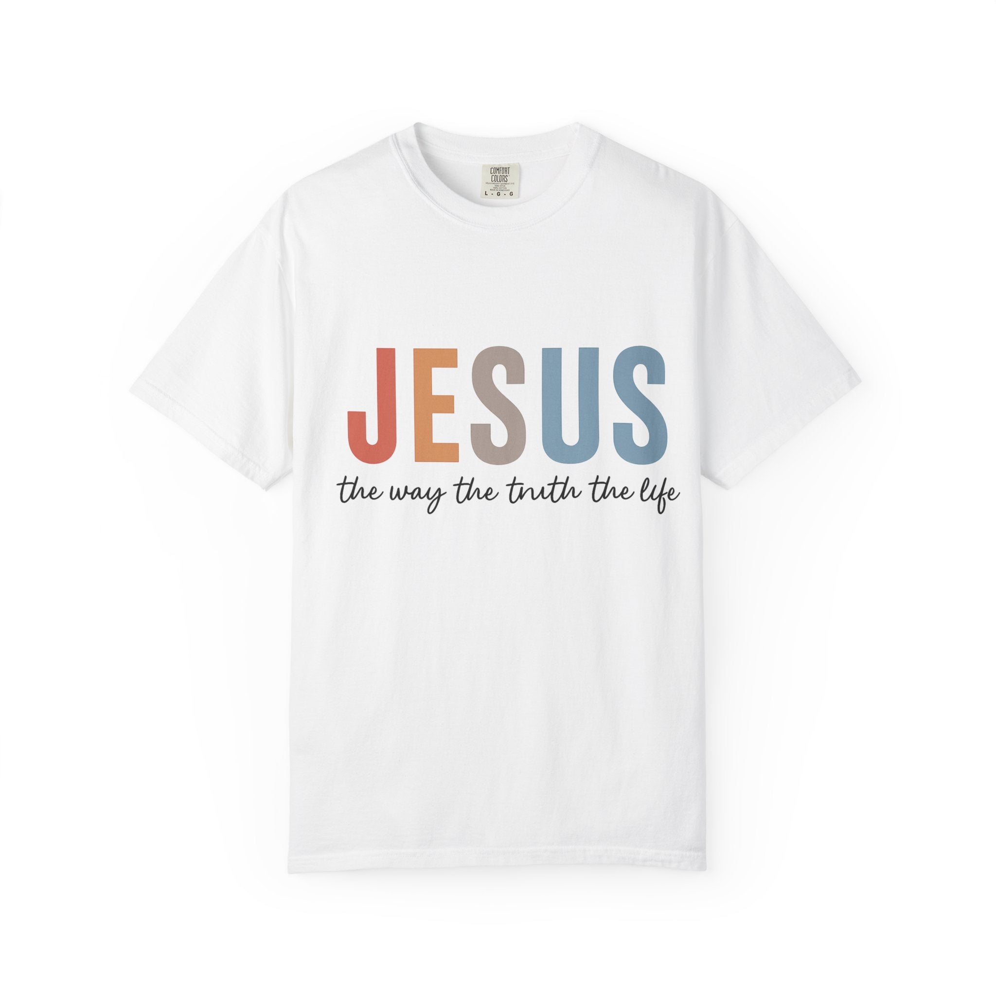 “Jesus — The Way, The Truth, The Life” Faith Tee – Premium Comfort Colors® Christian Shirt | Lexad Designs