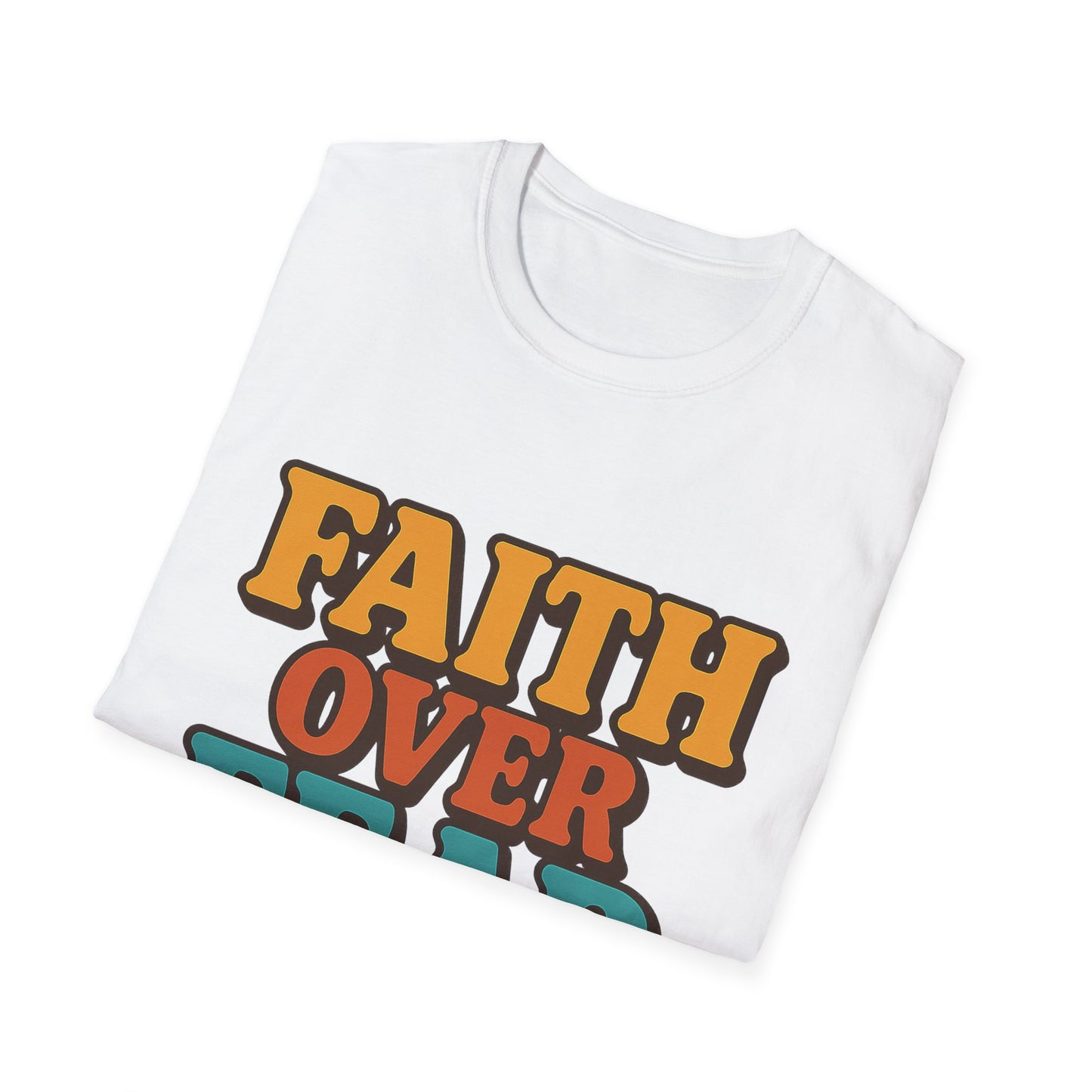 Faith Over Fear Christian T-Shirt – Softstyle Unisex Inspirational Tee for Women & Men.